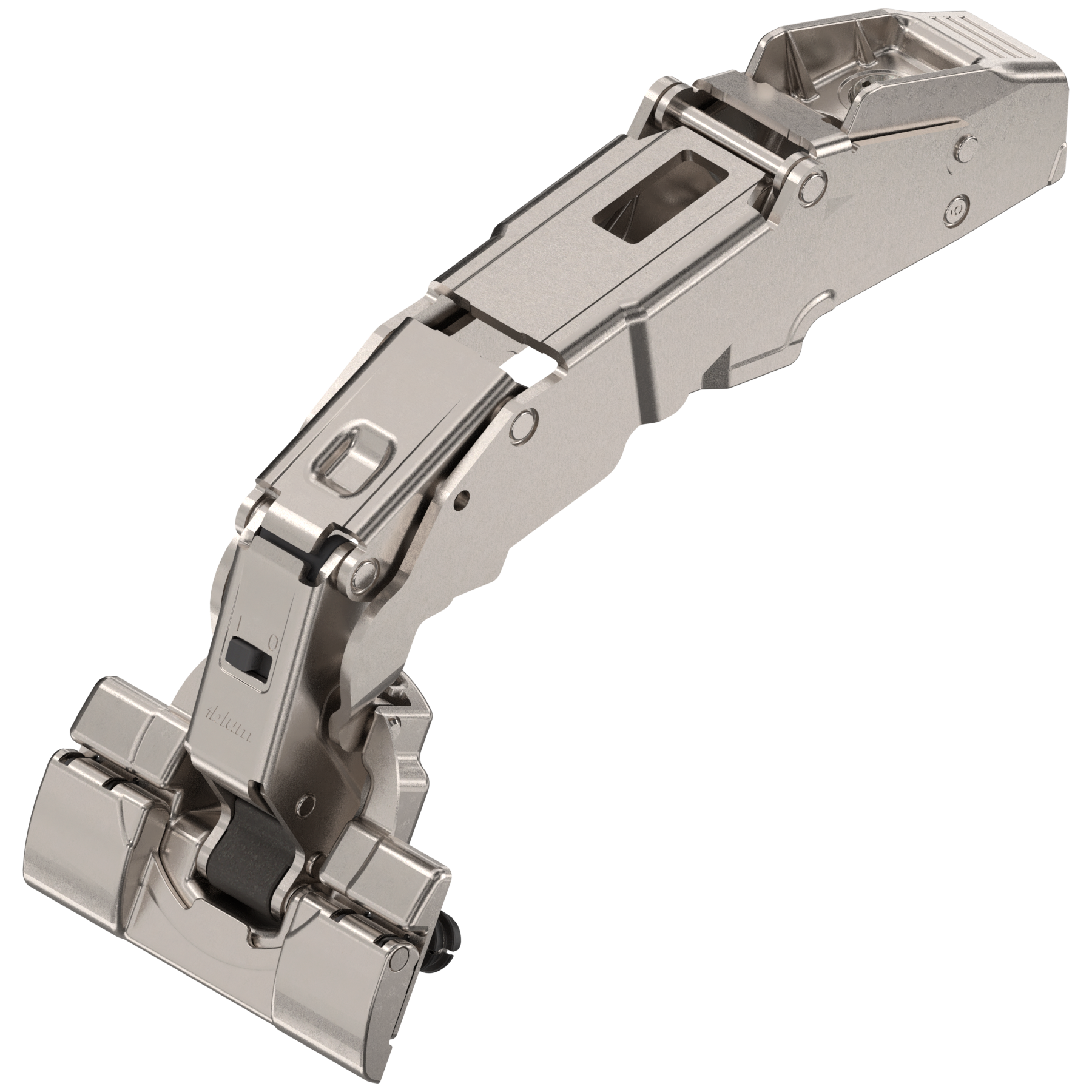 CLIP top BLUMOTION zawias z szerokim kątem otw. 155°, Drzwi bliźniacze, puszka: INSERTA, niklowany