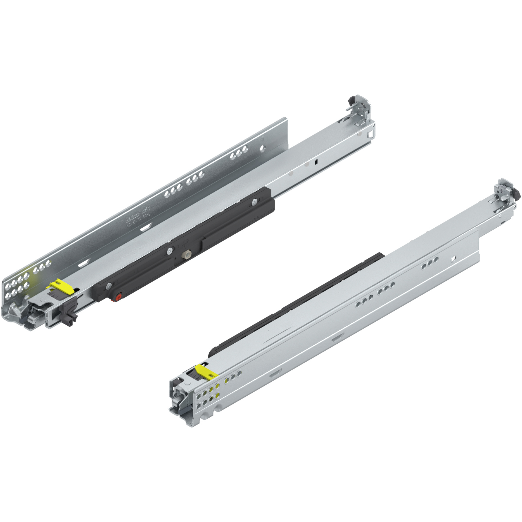 MOVENTO z TIP-ON, pełny wysuw, prowadnica, 70 kg, dł.=500 mm, wymaga sprzęgła, lewa/prawa, cynkowana