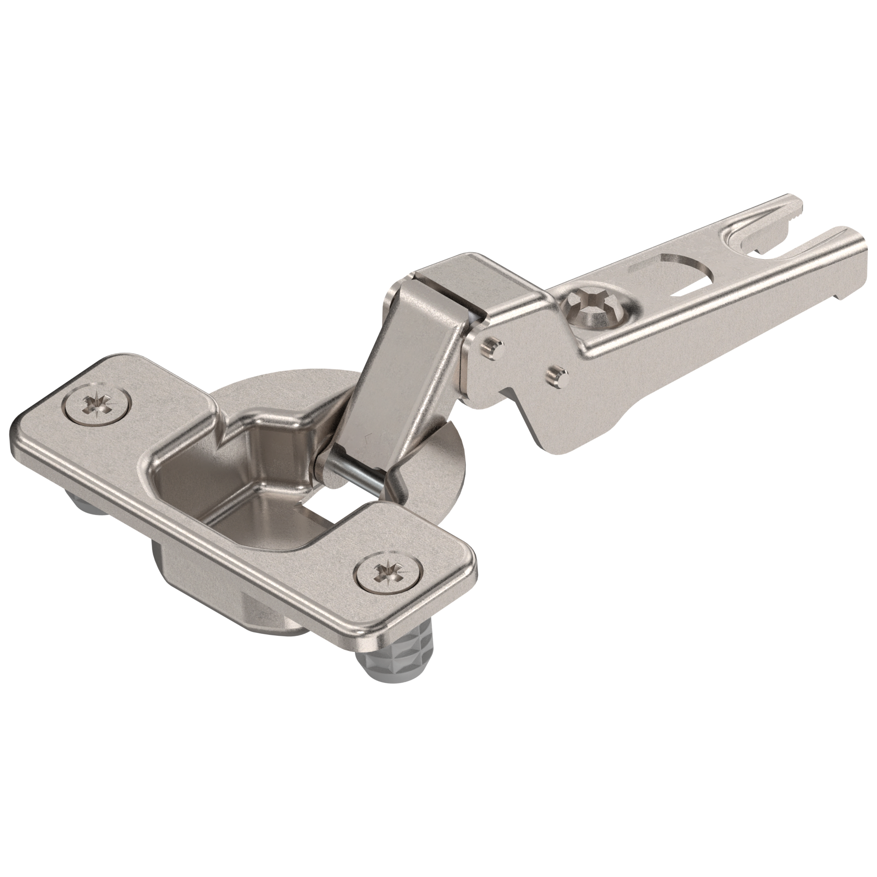 MODUL zawias standard. 100°, Drzwi bliźniacze, puszka: wciskana, niklowany
