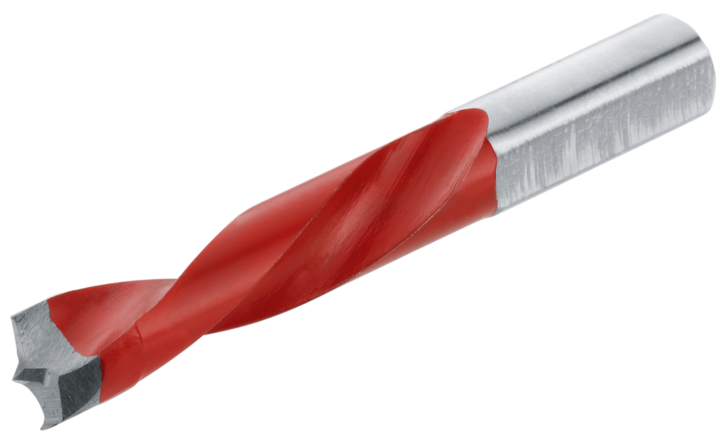 Wiertło, Ø 10 mm, lewe, L=77 mm, Do horyzontalnego wiercenia pod kołki, na czerwono