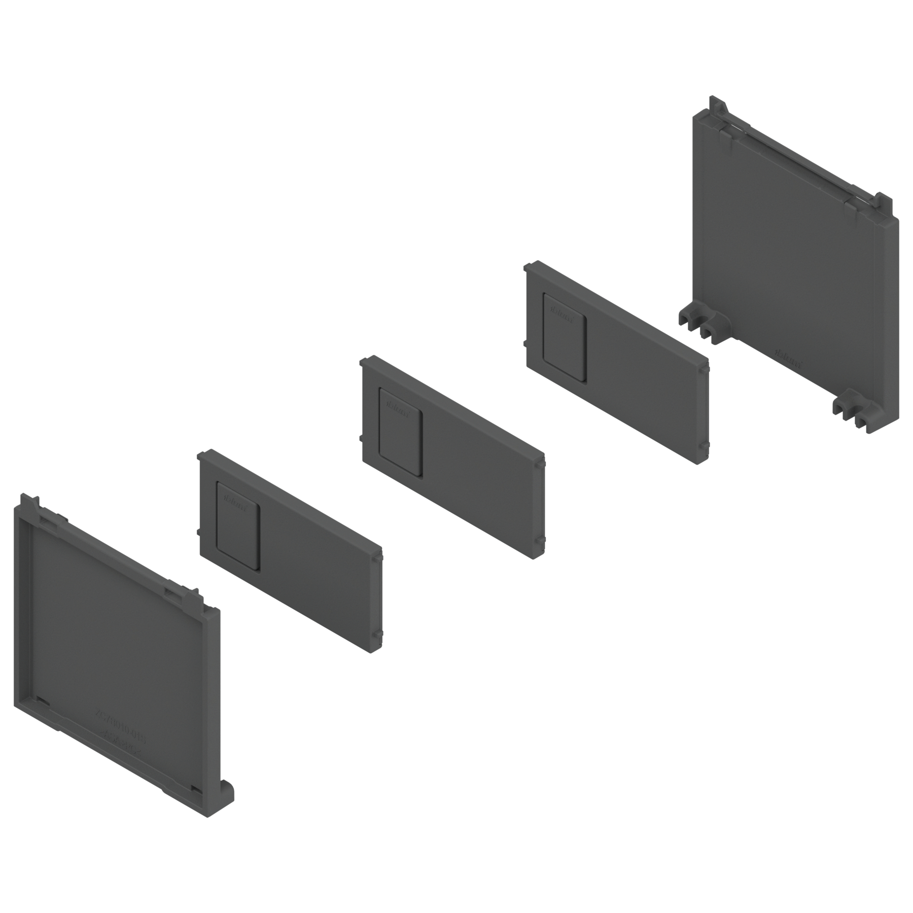 AMBIA-LINE zestaw na butelki, do LEGRABOX/MERIVOBOX, antracyt mat