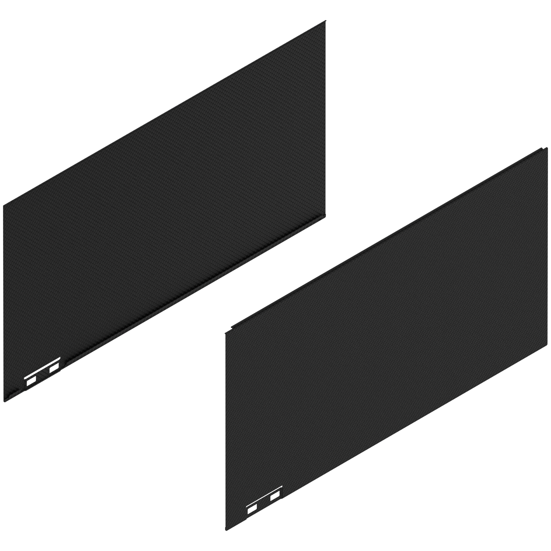 LEGRABOX Element dekoracyjny, wysokość F (241 mm), dł.=450 mm, prawy+lewy, czarny carb./carb.look
