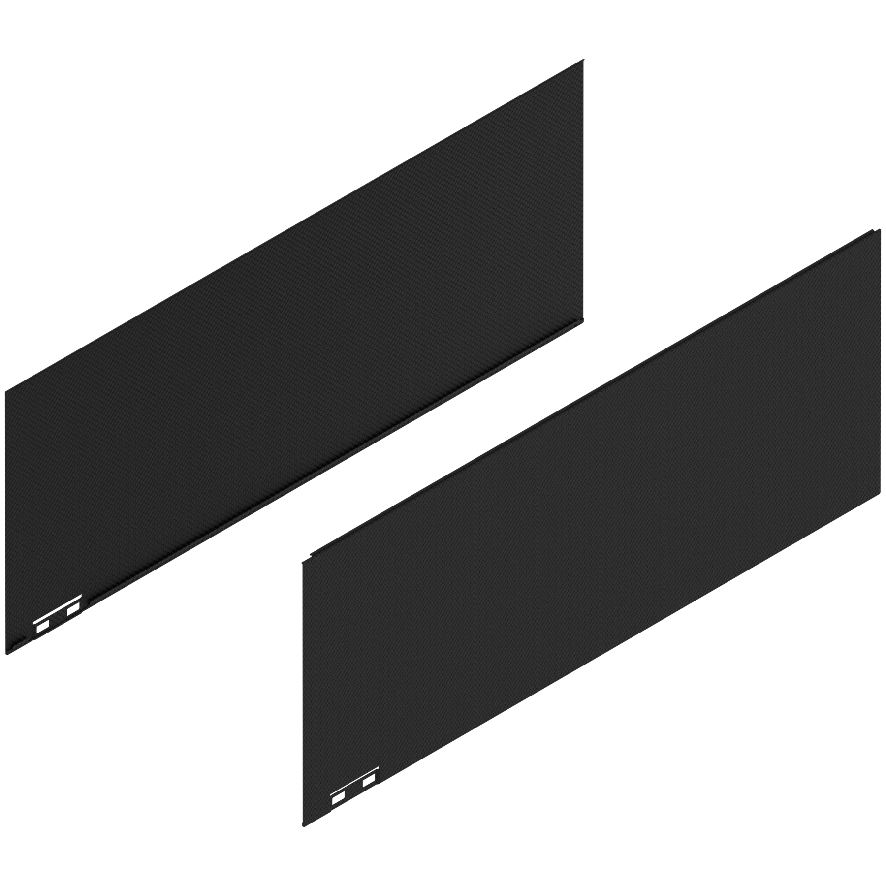 LEGRABOX Element dekoracyjny, wysokość F (241 mm), dł.=600 mm, prawy+lewy, czarny carb./carb.look