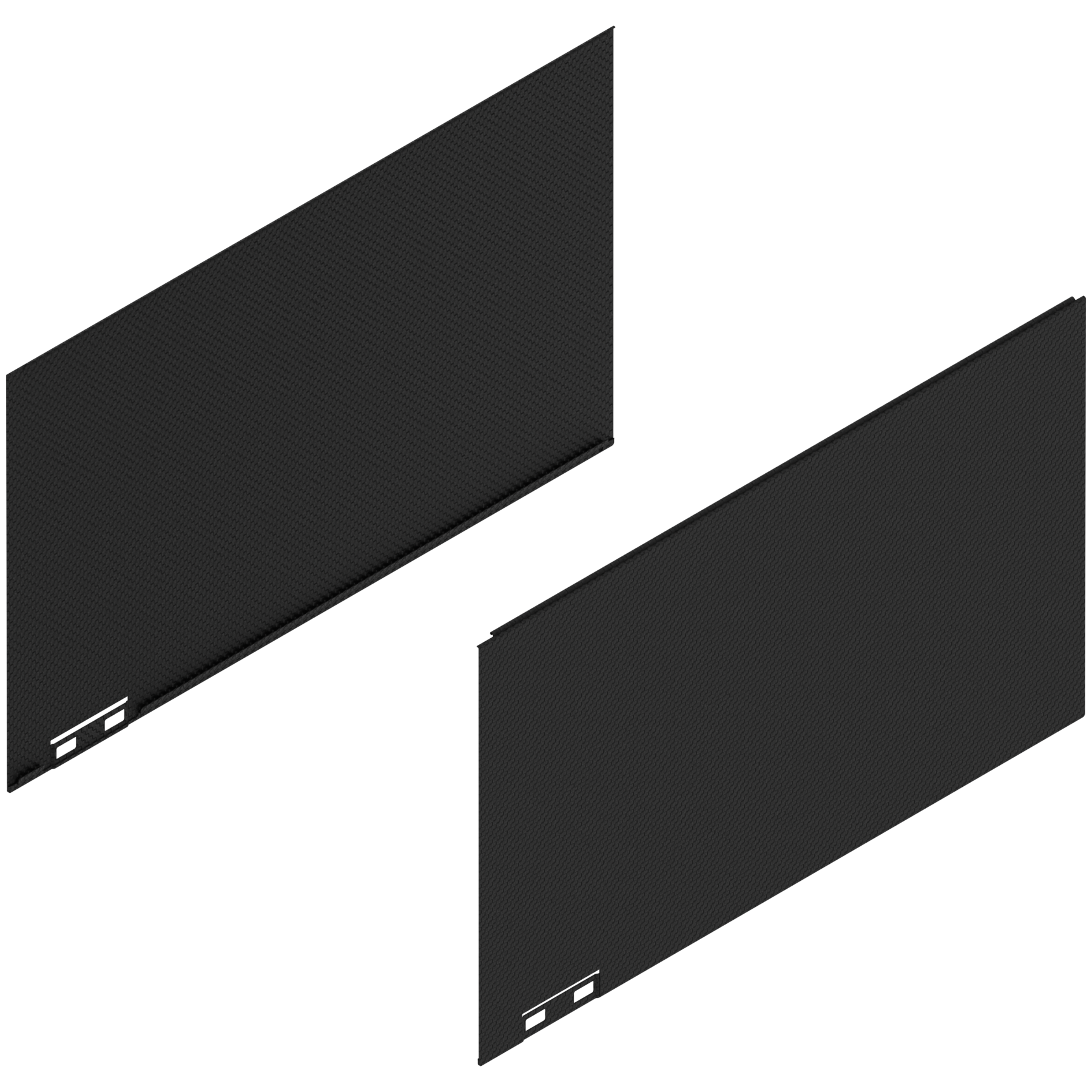 LEGRABOX Element dekoracyjny, wysokość F (241 mm), dł.=400 mm, prawy+lewy, czarny carb./carb.look