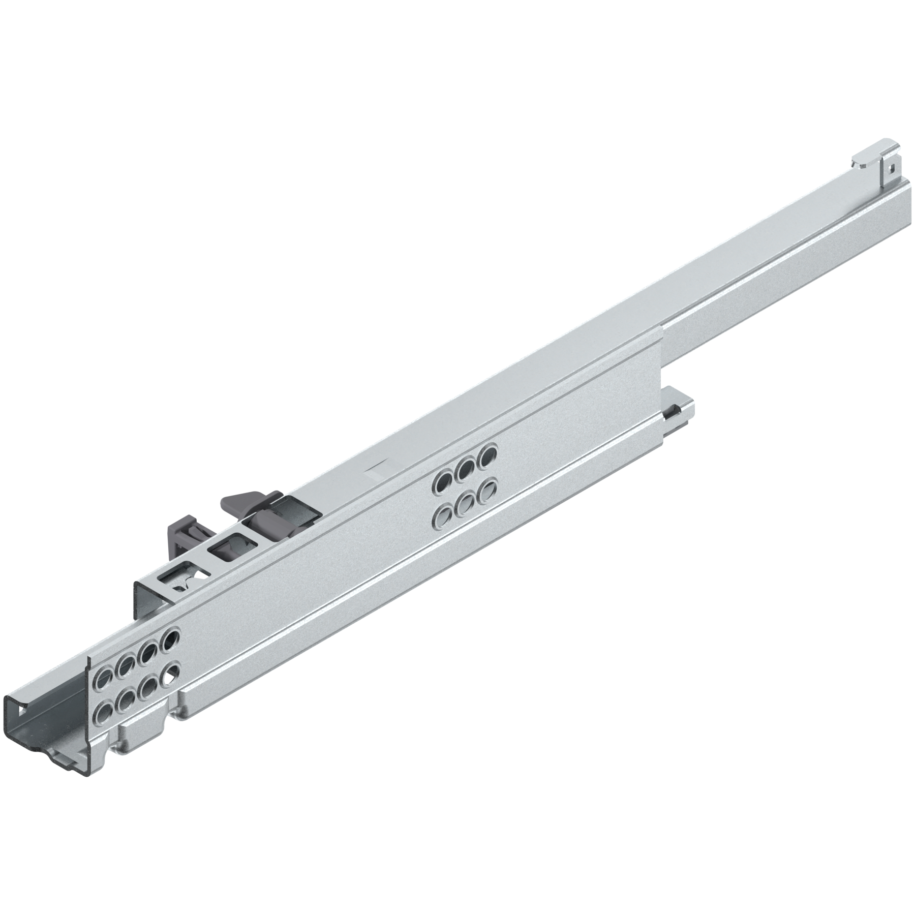 TANDEM TIP-ON Częściowy wysuw, Prowadnica, 30 kg, dł.=360 mm, z bolcem mocującym, prawa, cynkowana