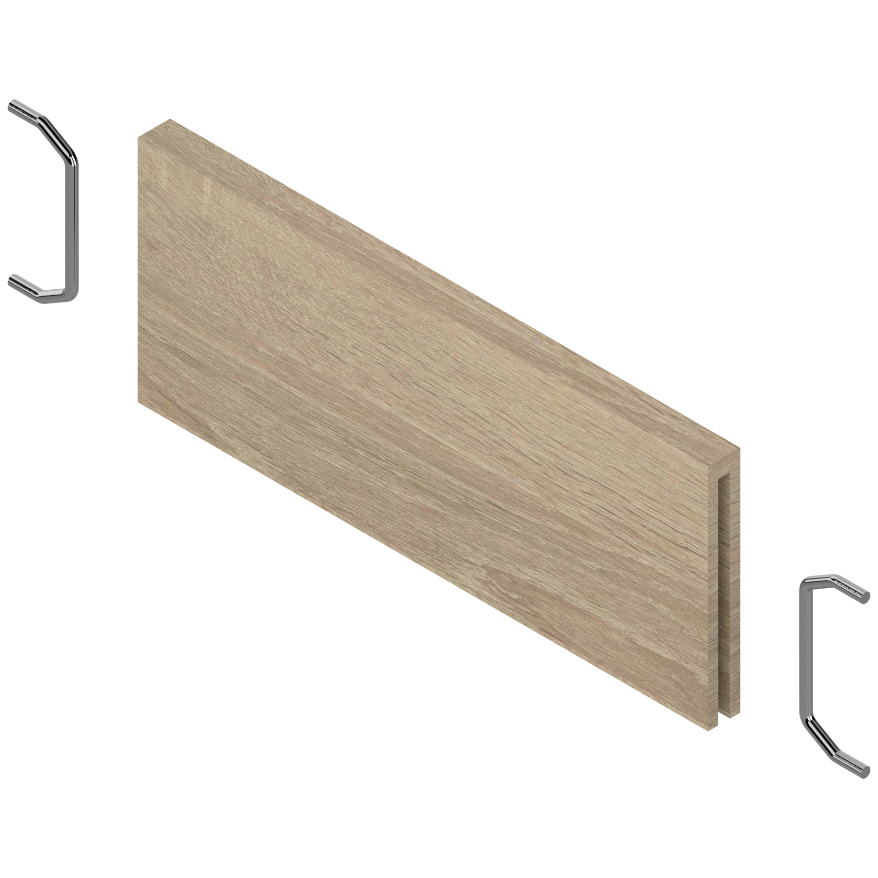 AMBIA-LINE listwa poprzeczna, do LEGRABOX/MERIVOBOX do szuflady standardowej (ZC7SXXXRHA), w opcji drewnopodobnej, Dąb Bard. szary ST10