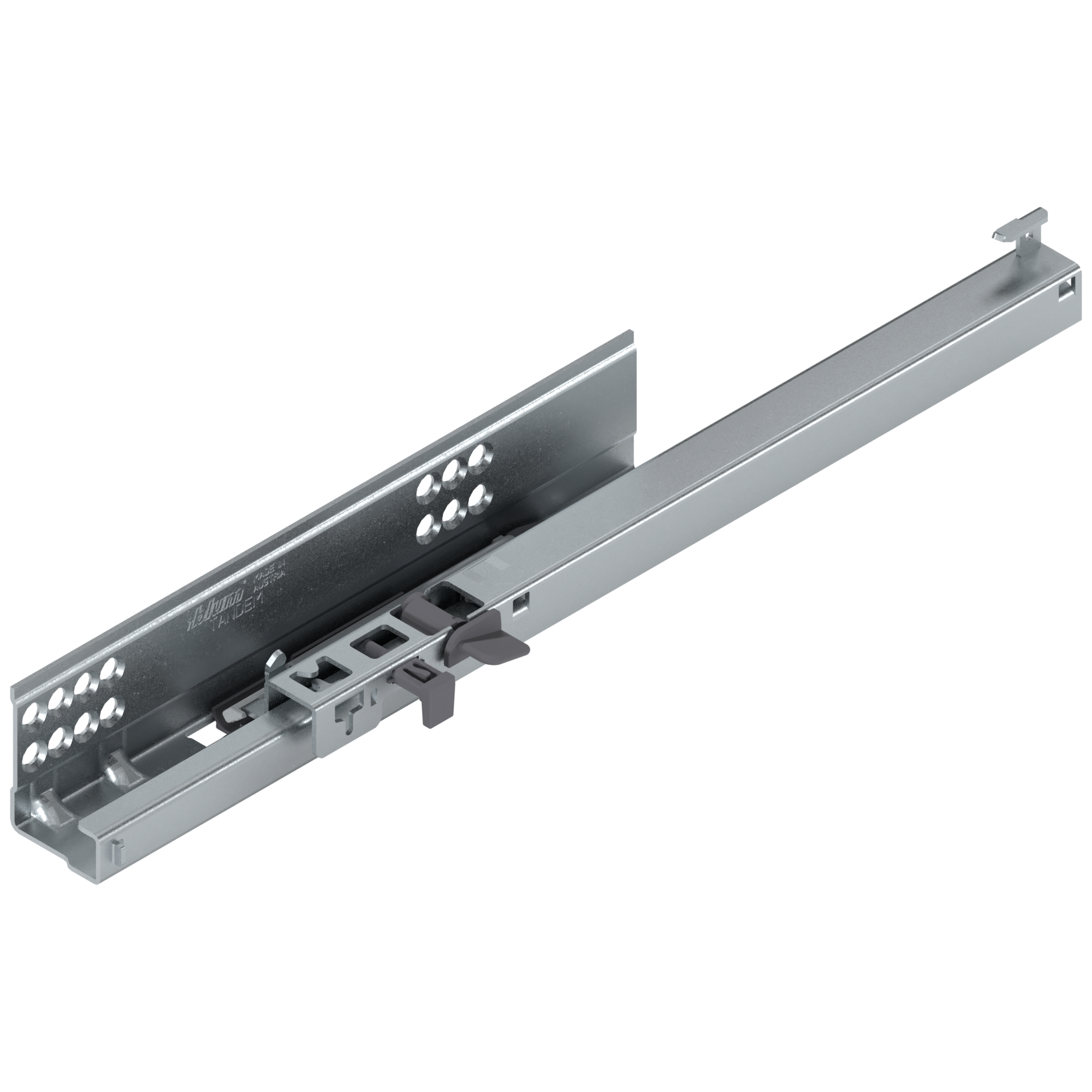 TANDEM BLUMOTION Częściowy wysuw, Prowadnica, 30 kg, dł.=335 mm, z bolcem mocującym, lewa, cynkowana