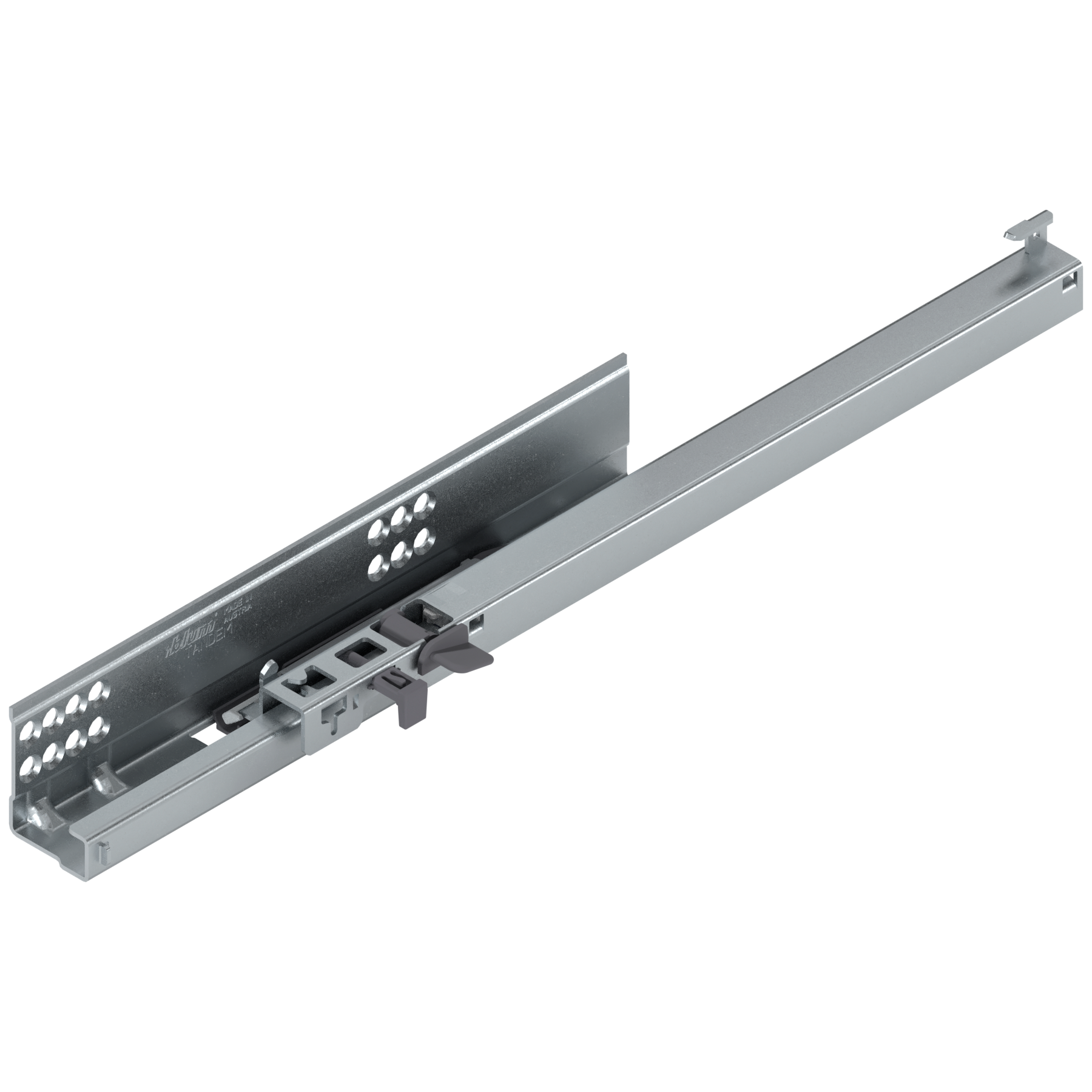 TANDEM BLUMOTION Częściowy wysuw, Prowadnica, 30 kg, dł.=385 mm, z bolcem mocującym, lewa, cynkowana