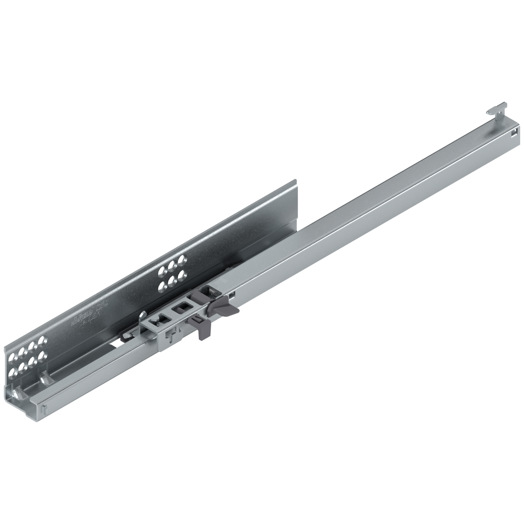 TANDEM BLUMOTION Częściowy wysuw, Prowadnica, 30 kg, dł.=435 mm, z bolcem mocującym, lewa, cynkowana