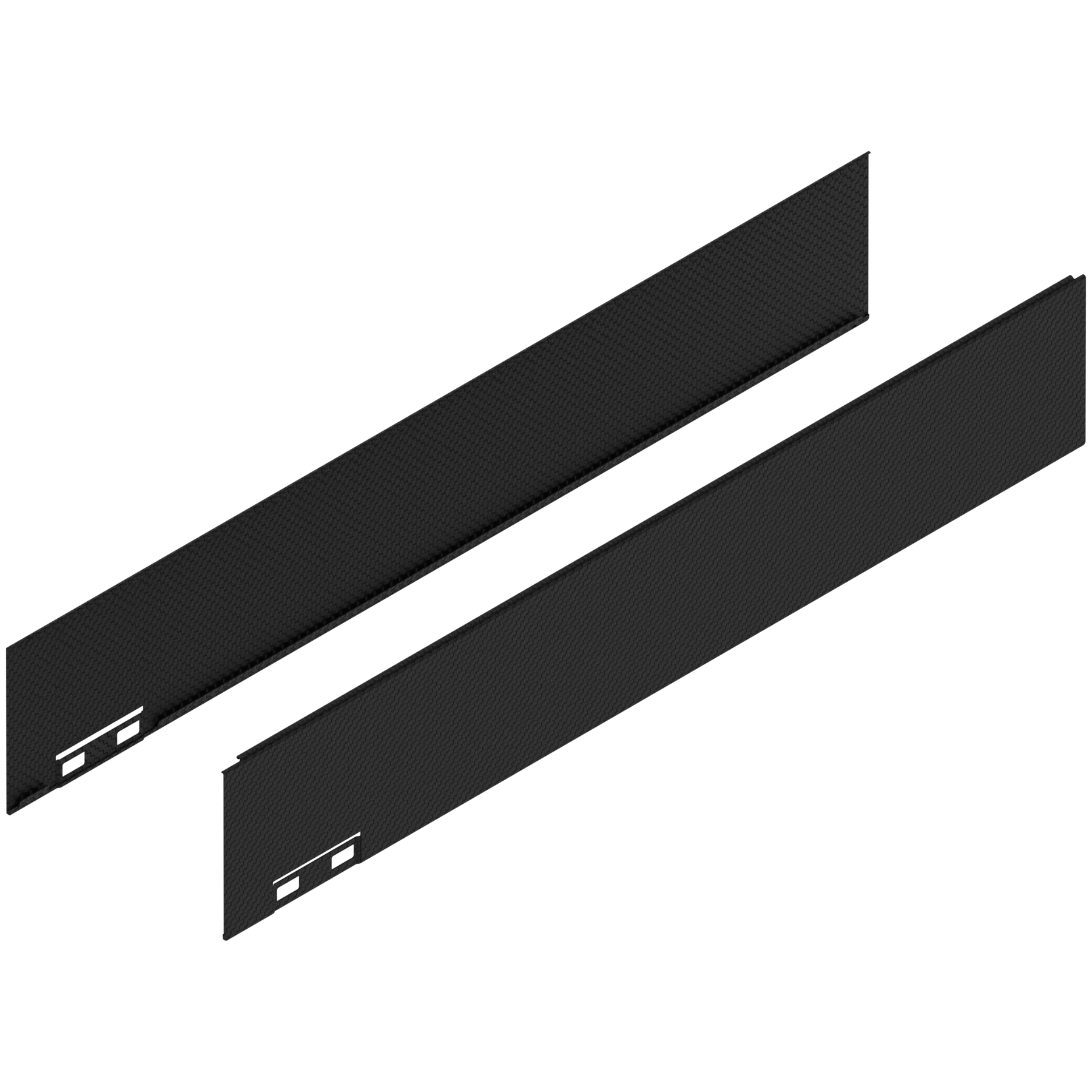 LEGRABOX Element dekoracyjny, wysokość M (90.5 mm), dł.=500 mm, prawy+lewy, czarny carb./carb.look