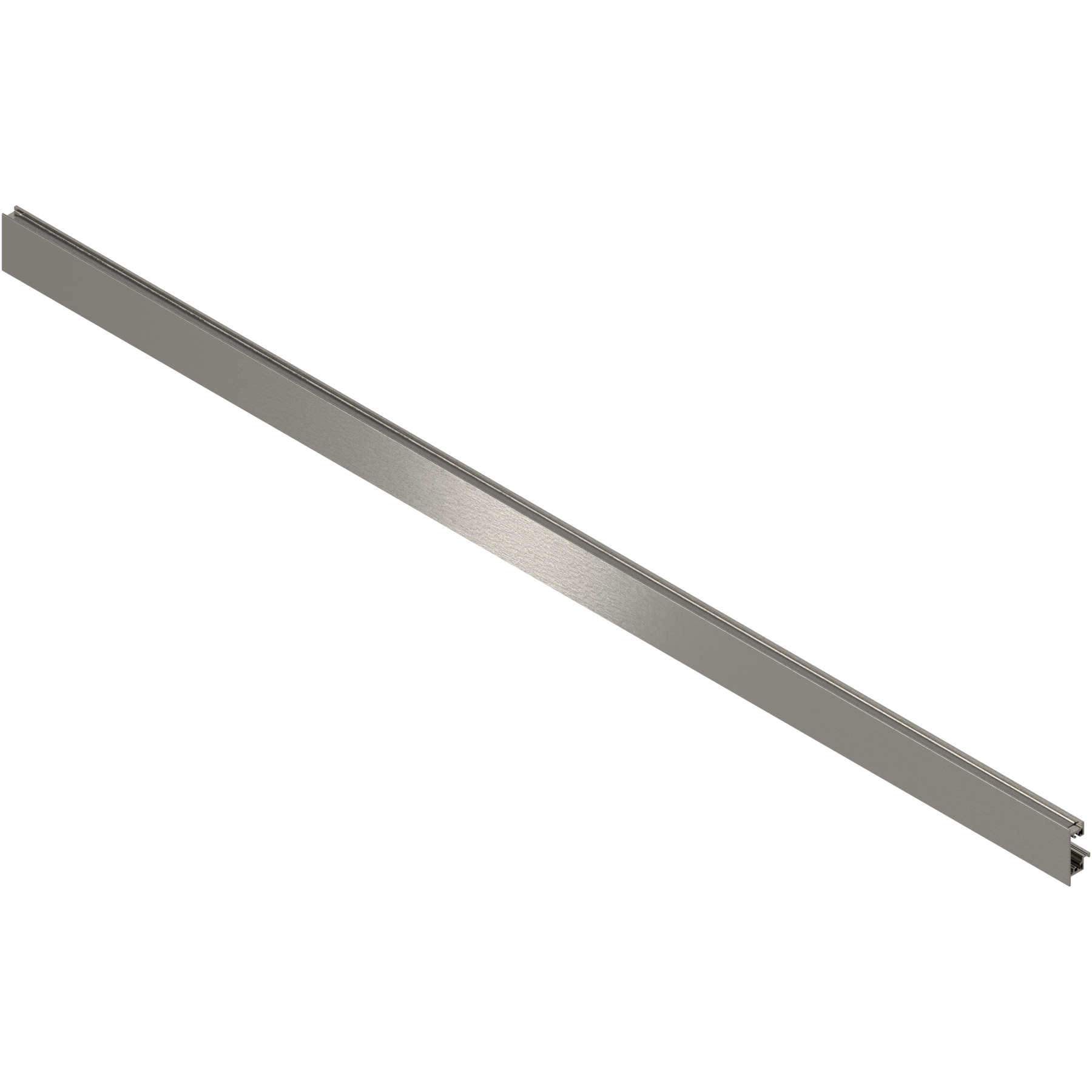 LEGRABOX front, z wpustem na element dekoracyjny, do Szuflada wewnętrzna wysoka, KB=1200 mm, do przycięcia, anodowane z efektem stali nierdzewnej