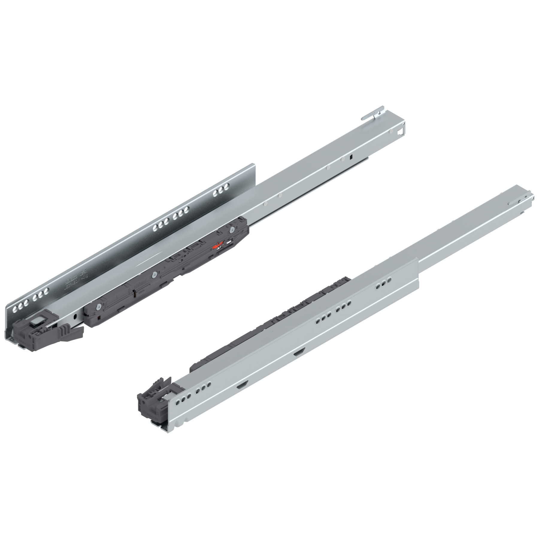 Prowadnica korpusu LEGRABOX z BLUMOTION S, pełny wysuw, 40 kg, dł.=600 mm, lewa/prawa, cynkowana