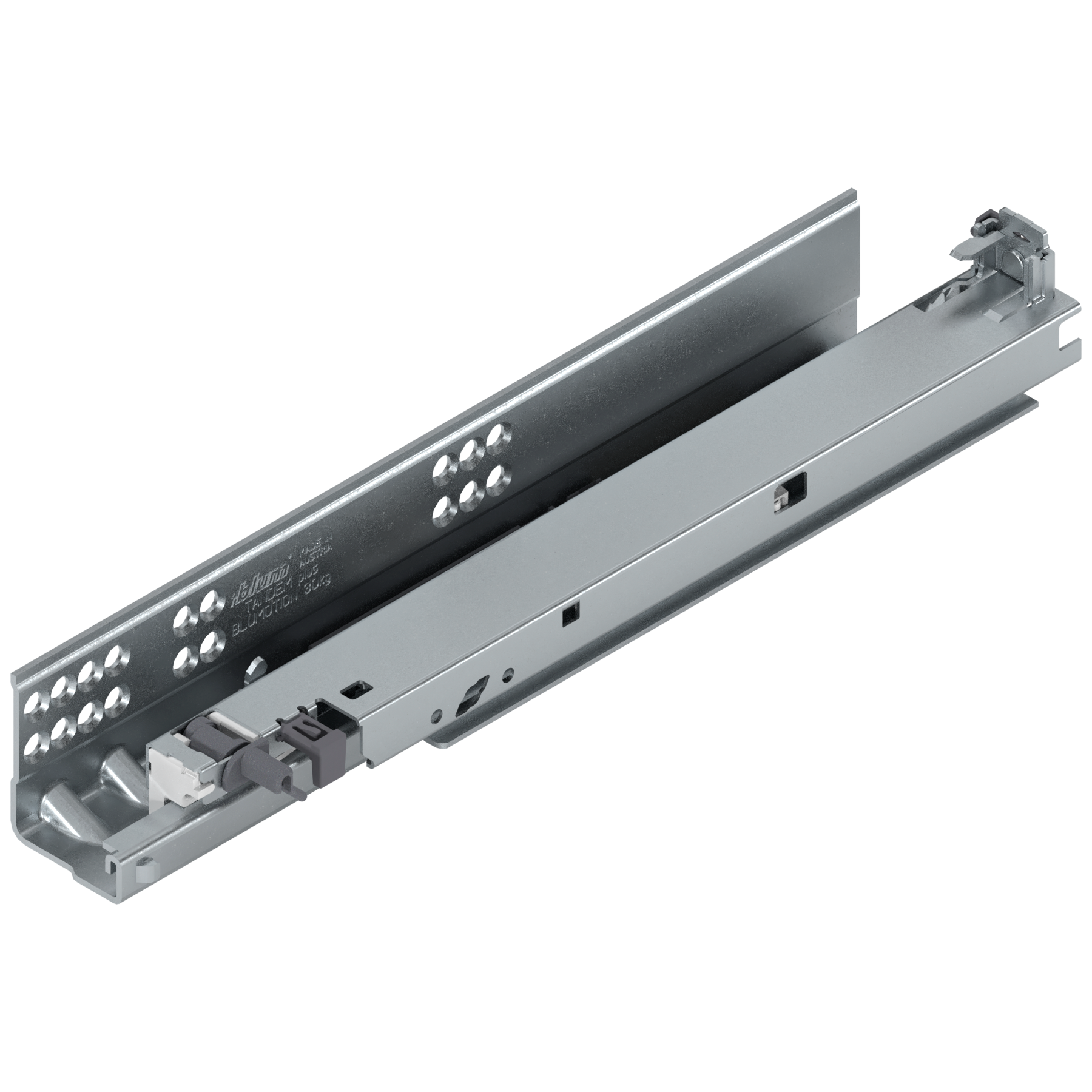 TANDEM plus BLUMOTION Pełny wysuw, Prowadnica, 30 kg, dł.=310 mm, z bolcem mocującym, lewa, cynkowana