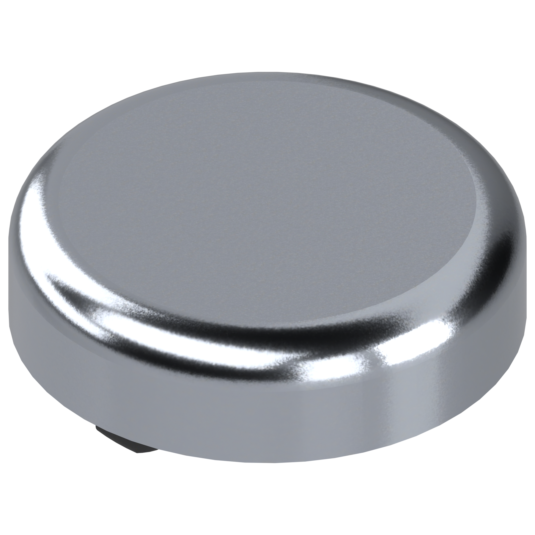 Zawias do drzwi szklanych-zaślepka puszki, okrągła, chromowana