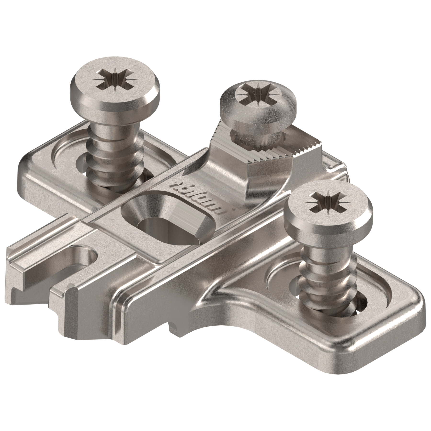 MODUL prowadnik, krzyżakowy, 3 mm, Cynk, na zamont. EURO wkręty, RW: otwór podłużny, niklowany