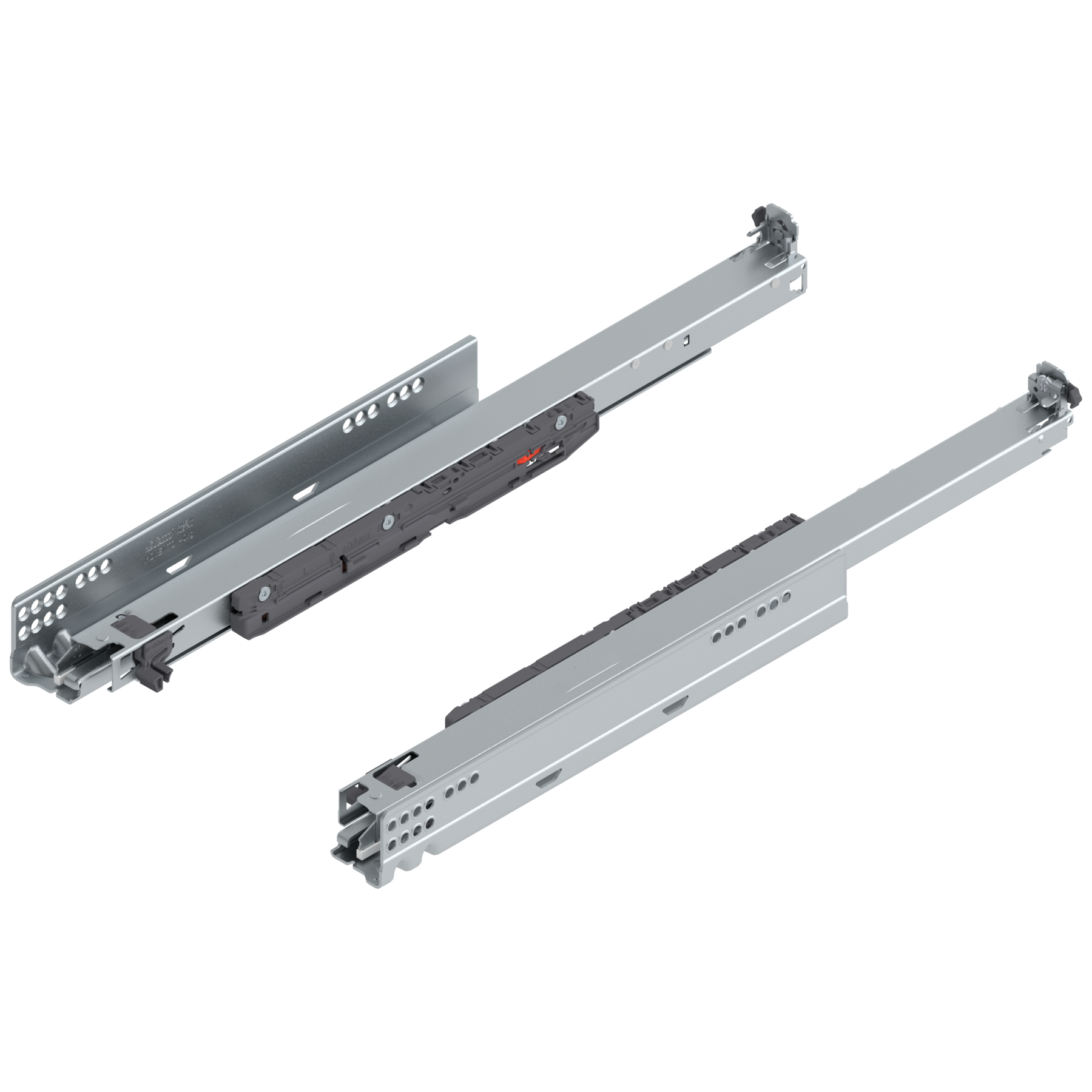 MOVENTO z BLUMOTION S, pełny wysuw, prowadnica, 40 kg, dł.=520 mm, wymaga sprzęgła, lewa/prawa, cynkowana