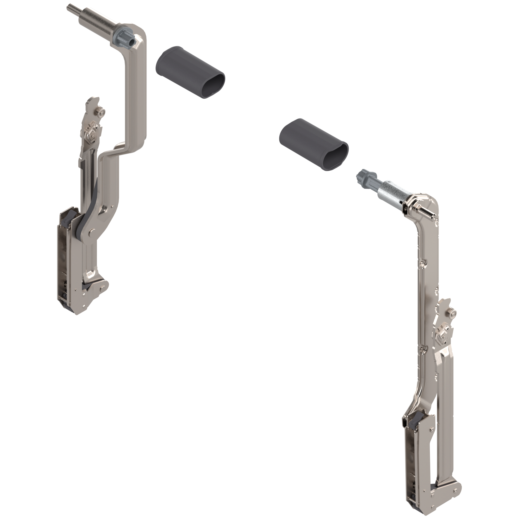 AVENTOS HL do frontów nad korpusem, podnośnik (Zestaw), wys. korpusu=400-550 mm, lewy/prawy, do SERVO-DRIVE, niklowany