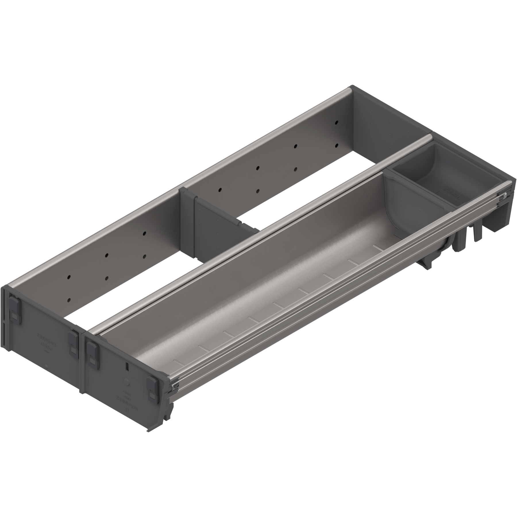 ORGA-LINE wkład kombi (częściowe wypełnienie), do szuflady standardowej TANDEMBOX, dł. NL=450 mm, szer. korpusu KB=1000 mm, szer.=200 mm, inox