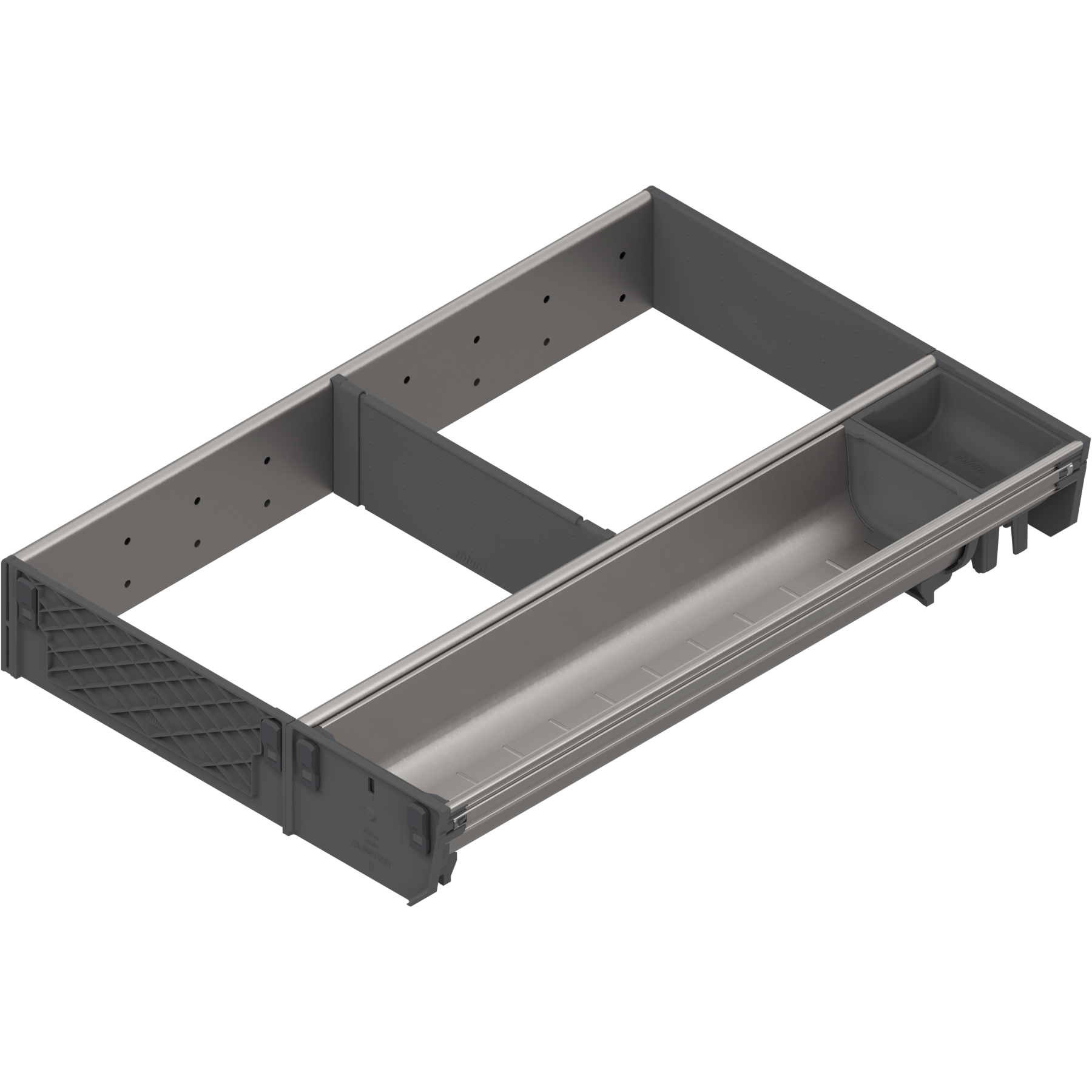 ORGA-LINE wkład kombi (częściowe wypełnienie), do szuflady standardowej TANDEMBOX, dł. NL=450 mm, szer. korpusu KB=600 mm, szer.=289 mm, inox