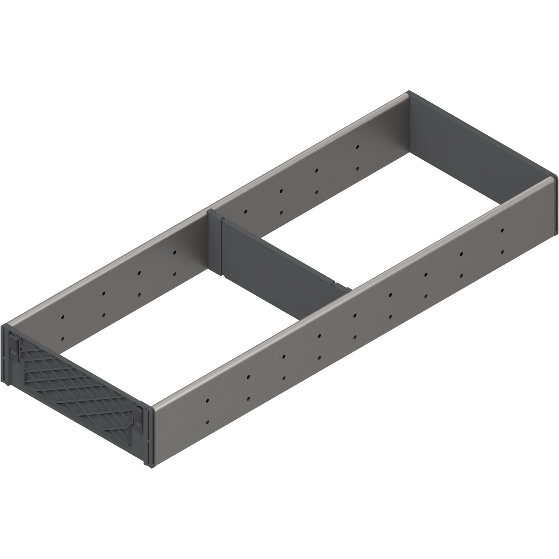 ORGA-LINE wkład z przegródkami (częściowe wypełnienie), do szuflady standardowej TANDEMBOX, dł. NL=550 mm, szer. korpusu KB=1000 mm, szer.=194 mm, inox