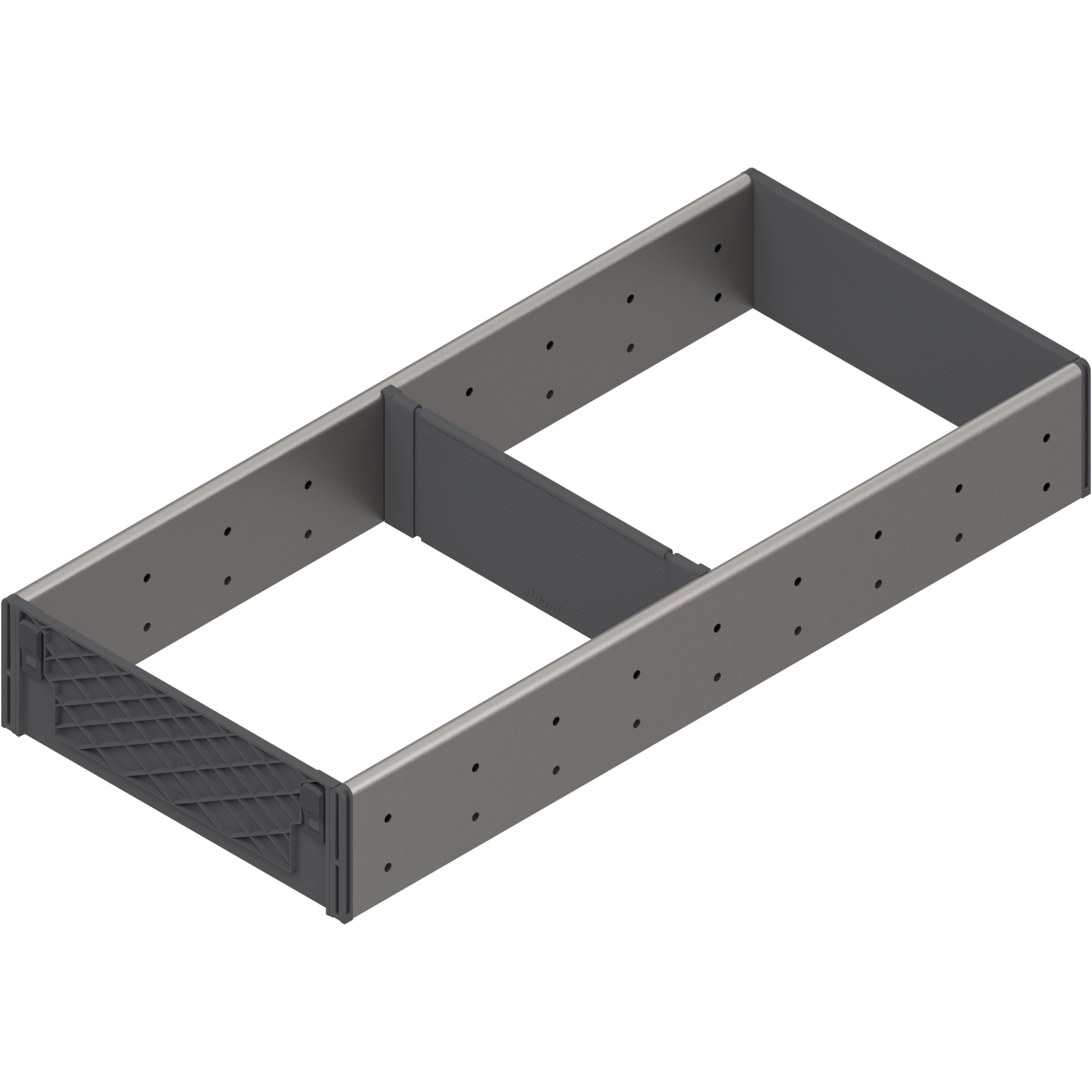 ORGA-LINE wkład z przegródkami (częściowe wypełnienie), do szuflady standardowej TANDEMBOX, dł. NL=450 mm, szer. korpusu KB=1000 mm, szer.=194 mm, inox