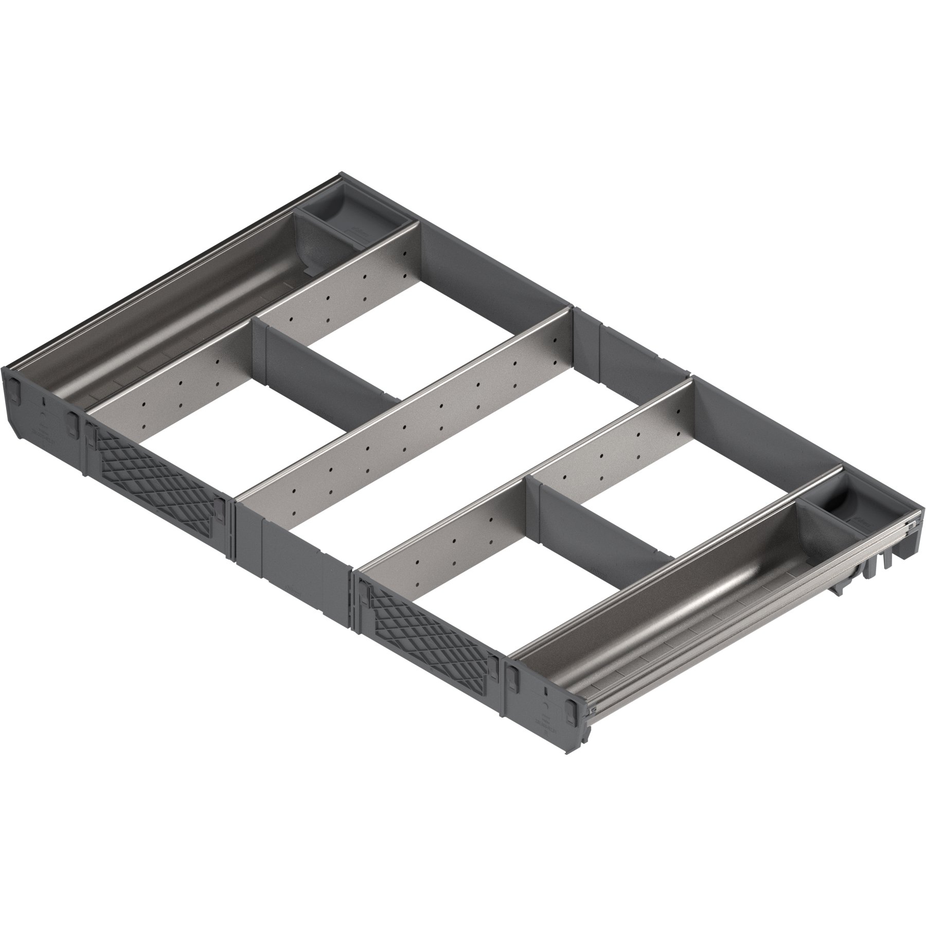ORGA-LINE wkład kombi (całkowite wypełnienie), do szuflady standardowej TANDEMBOX, dł. NL=450 mm, szer. korpusu KB=800 mm, inox