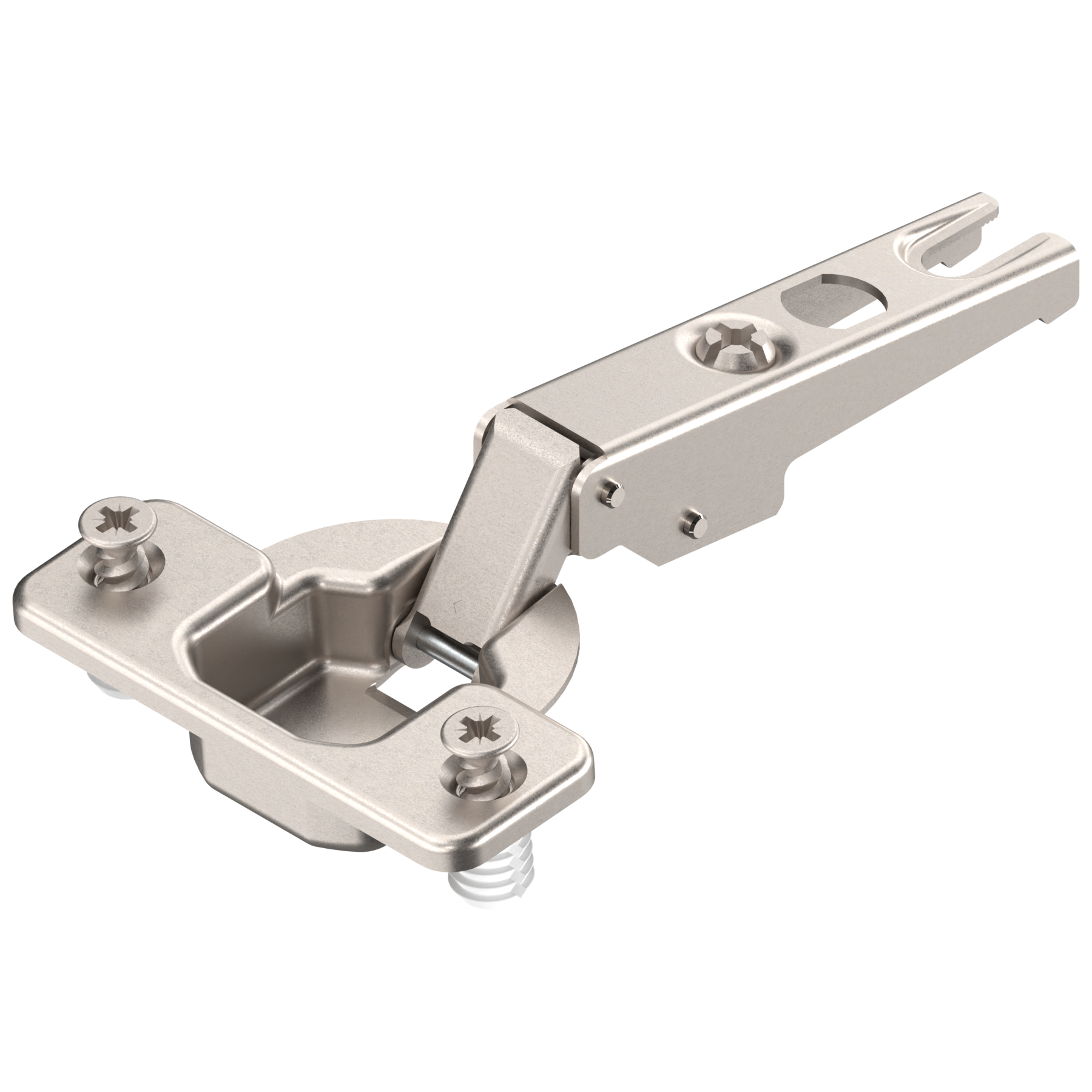 MODUL zawias standard. 100°, Drzwi nakładane, puszka: EXPANDO, niklowany