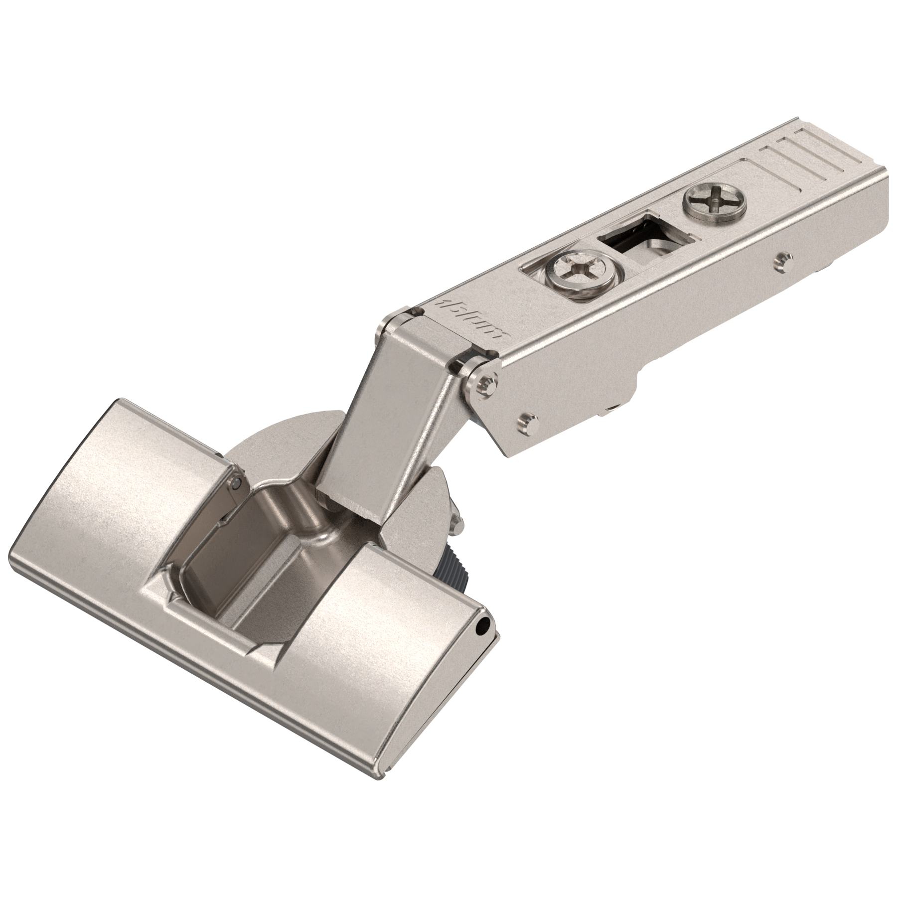 CLIP top zawias standard. 120°, Drzwi nakładane, bez sprężyny, puszka: INSERTA, niklowany