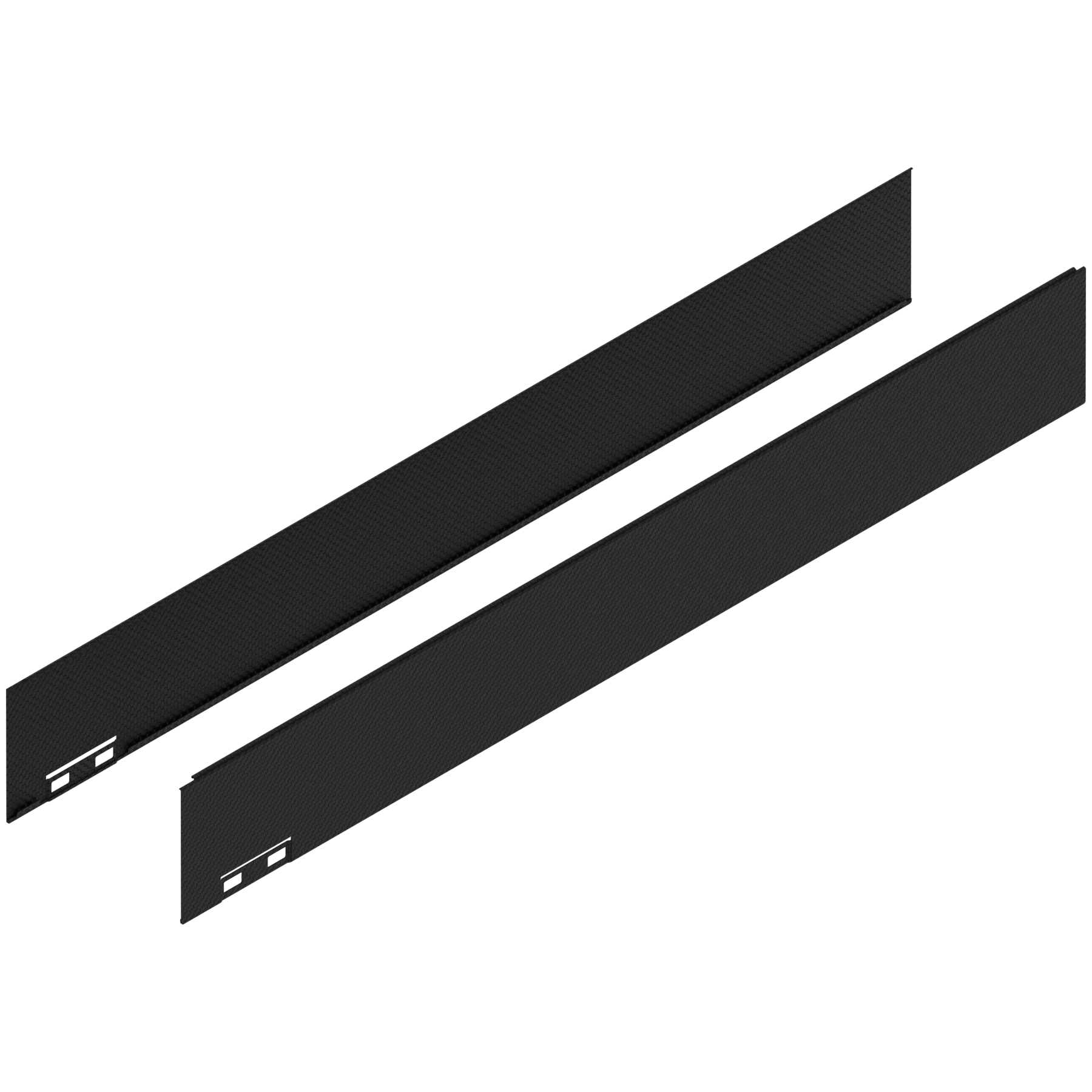 LEGRABOX Element dekoracyjny, wysokość M (90.5 mm), dł.=650 mm, prawy+lewy, czarny carb./carb.look