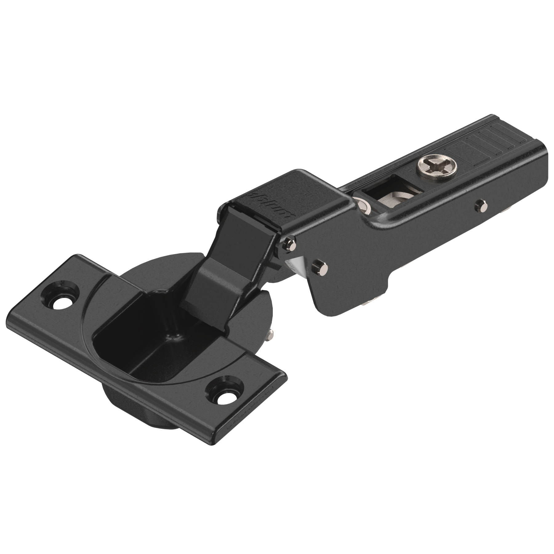 CLIP top zawias standard. 110°, Drzwi bliźniacze, bez sprężyny, puszka: na wkręty, czarny