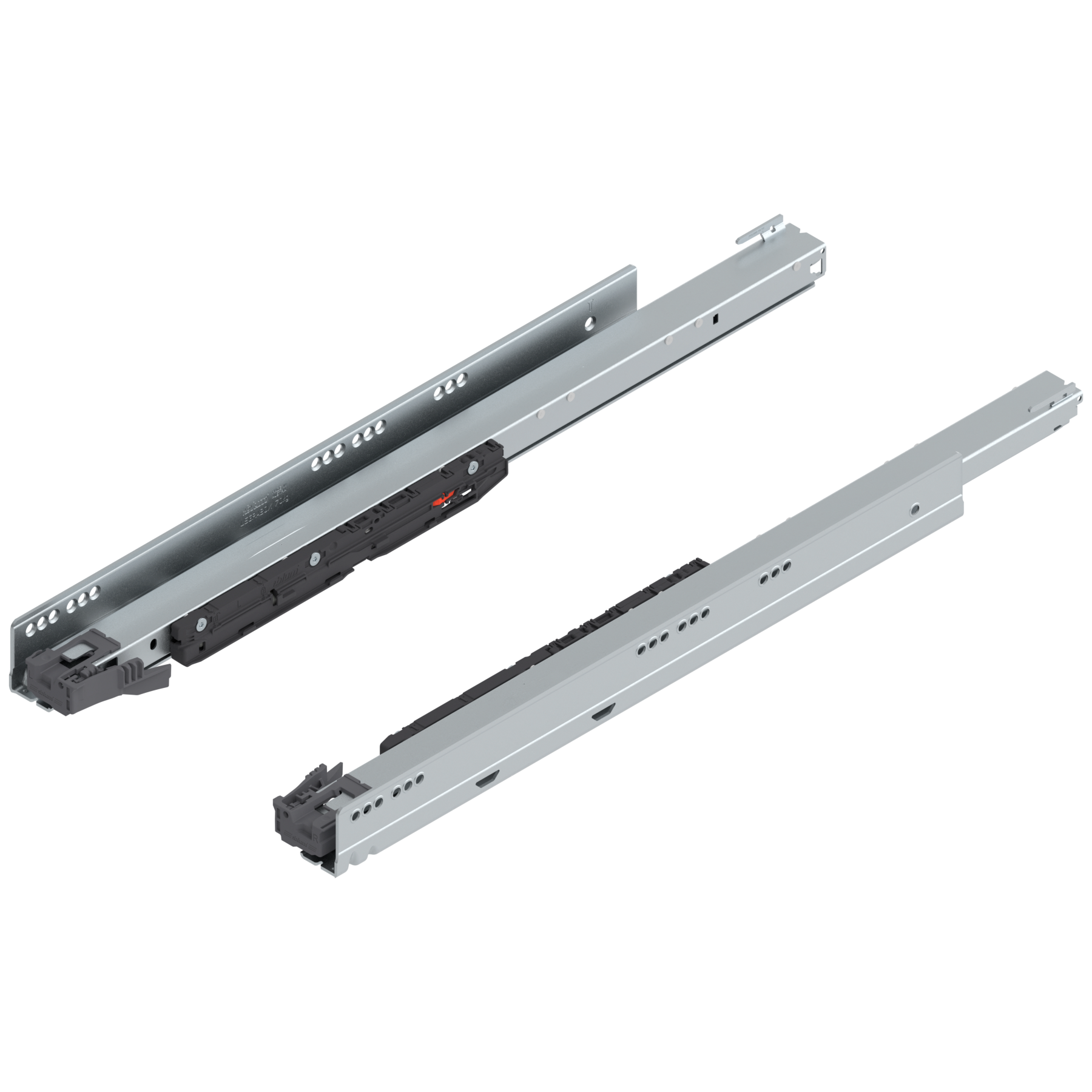 Prowadnica korpusu LEGRABOX z BLUMOTION S, pełny wysuw, 70 kg, dł.=650 mm, lewa/prawa, cynkowana