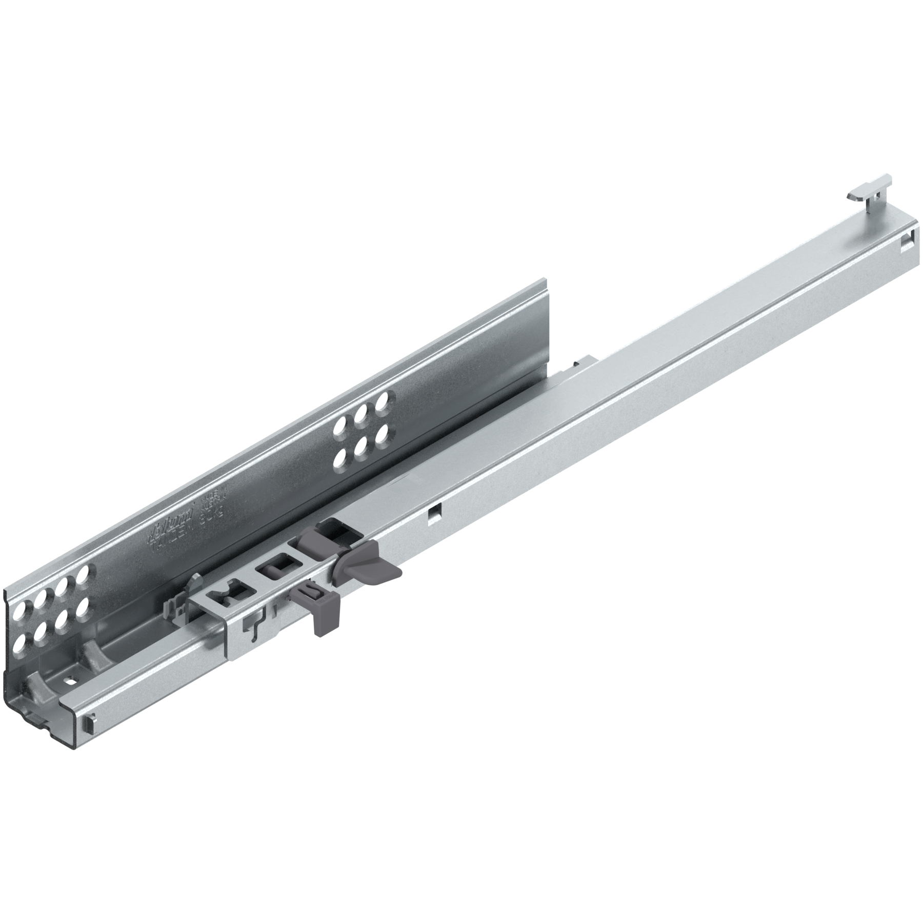 TANDEM TIP-ON Częściowy wysuw, Prowadnica, 30 kg, dł.=360 mm, z bolcem mocującym, lewa, cynkowana