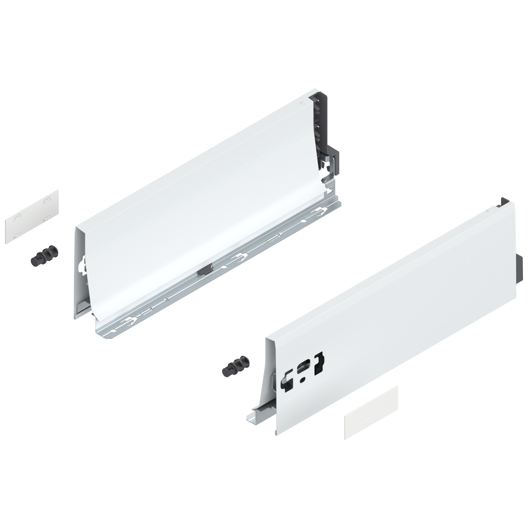 Bok szuflady TANDEMBOX, wysokość K (115 mm), dł.=350 mm, lewy/prawy, do TANDEMBOX antaro , biała