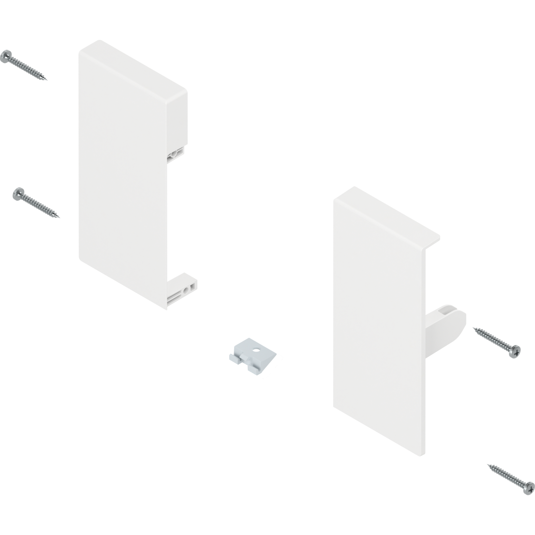 Mocowanie frontu TANDEMBOX , wys. K, do szuflady wewnętrznej, lewe/prawe, do TANDEMBOX antaro, biała