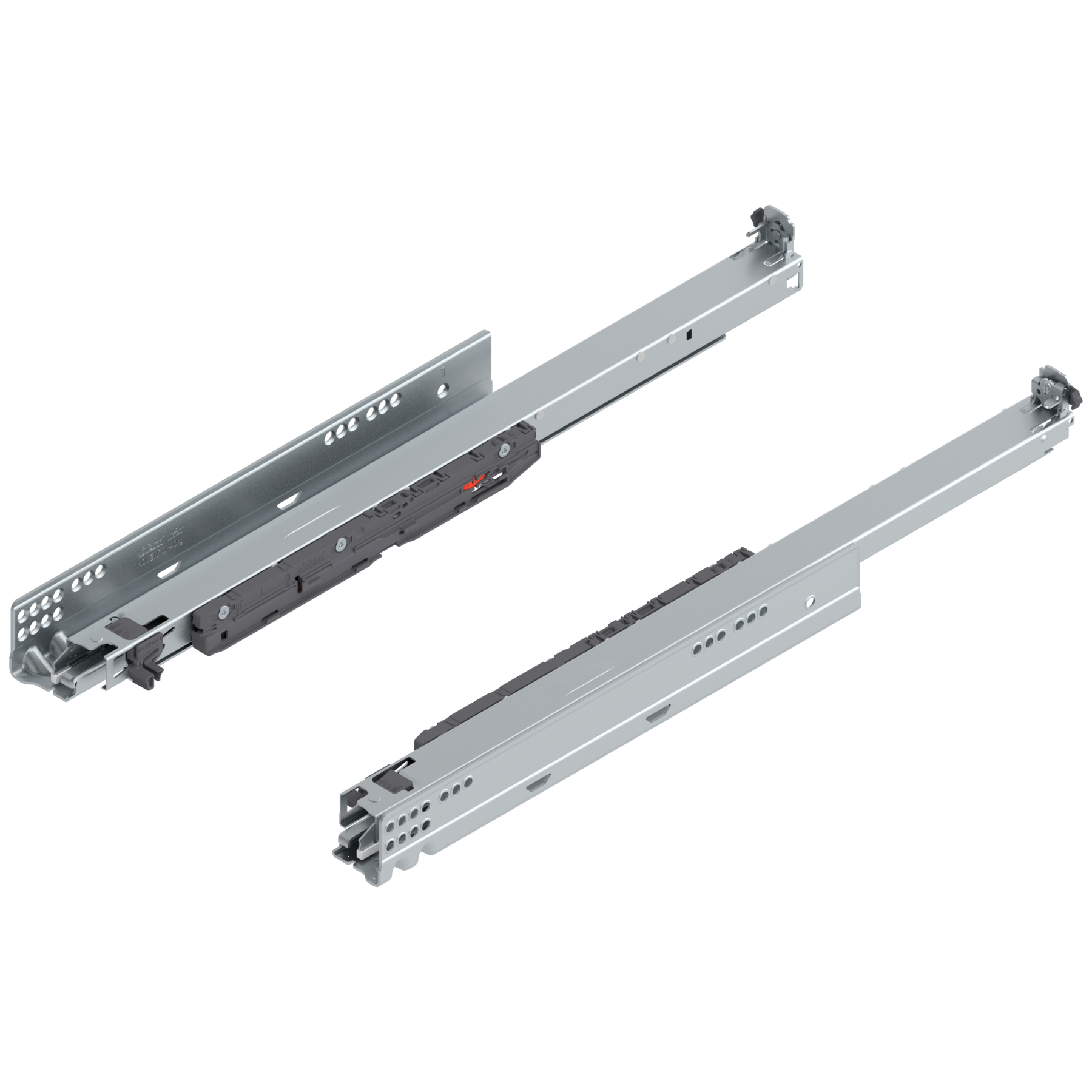 MOVENTO z BLUMOTION S, pełny wysuw, prowadnica, 40 kg, dł.=550 mm, wymaga sprzęgła, lewa/prawa, cynkowana