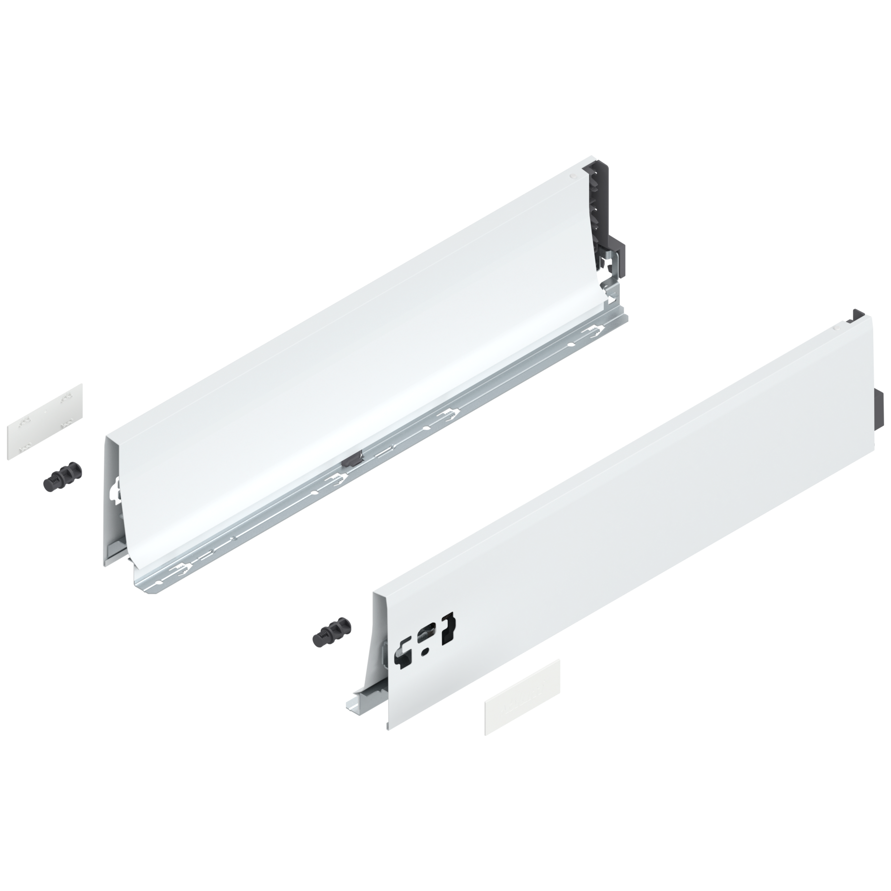 Bok szuflady TANDEMBOX, wysokość K (115 mm), dł.=500 mm, lewy/prawy, do TANDEMBOX antaro , biała