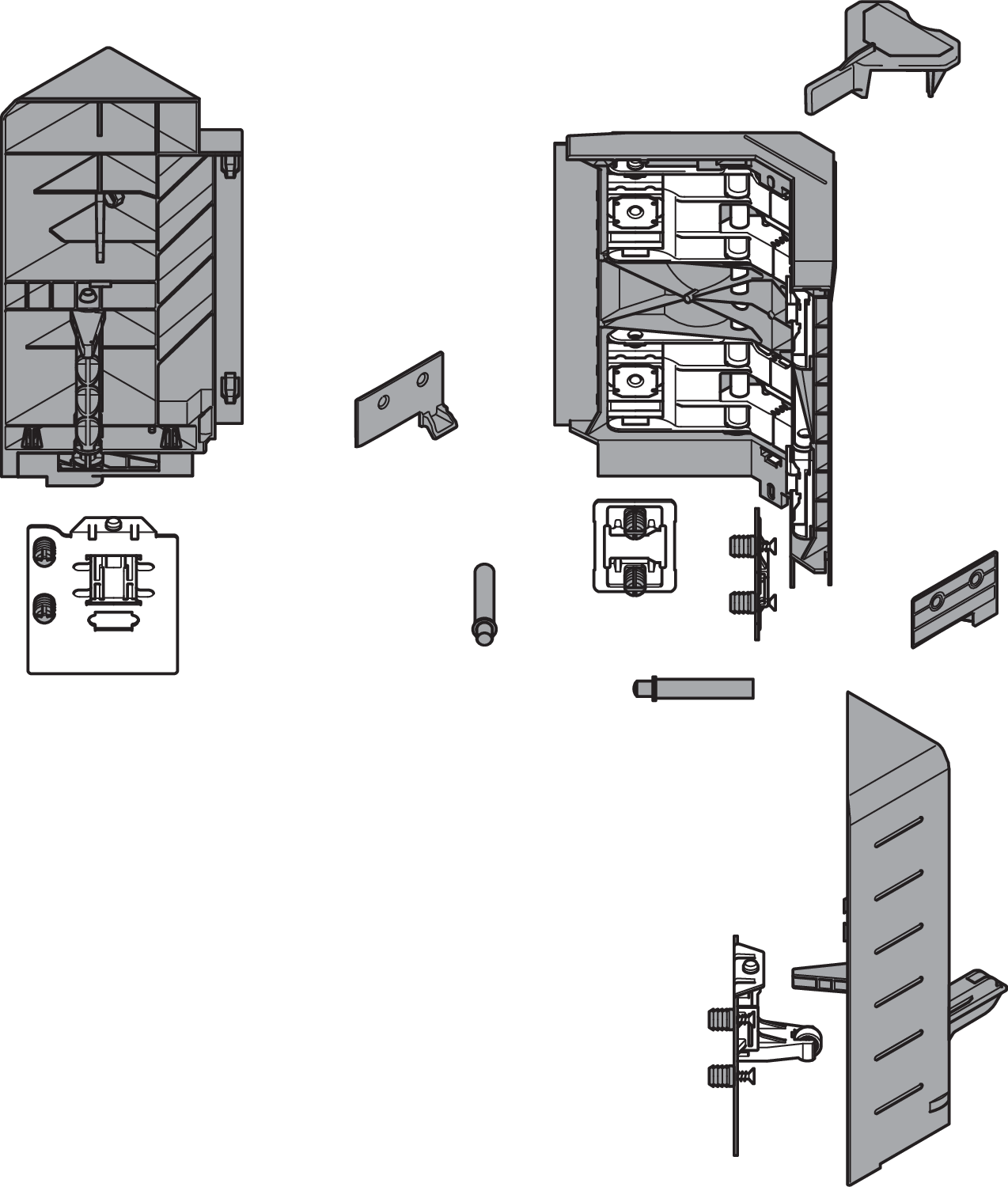 SYNCROMOTION Zestaw, wysokość D, R7037 ciemnoszara