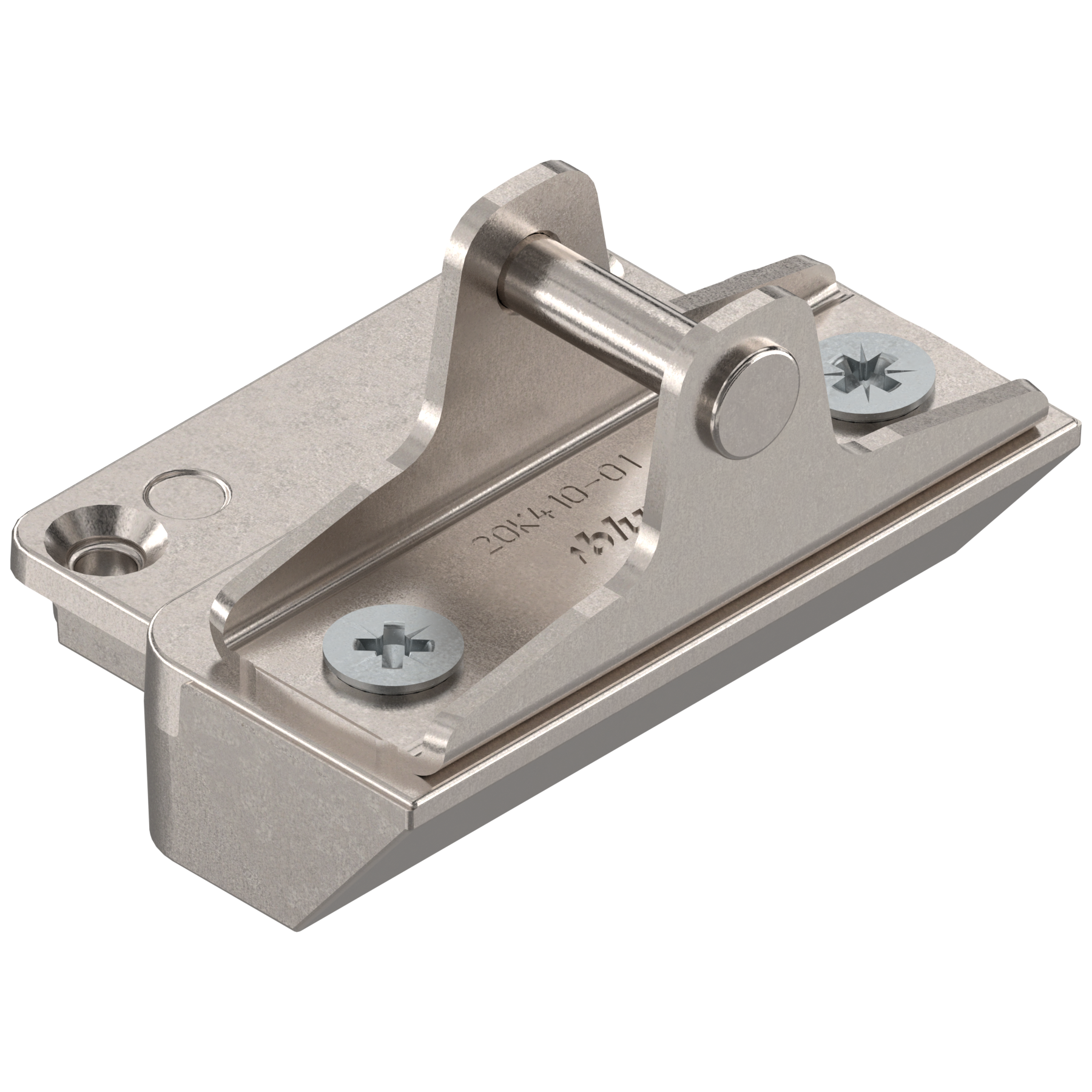 AVENTOS HK-XS do frontów uchylnych, Mocowanie frontu do wąskiej ramki aluminiowej, na wkręty, niklowany