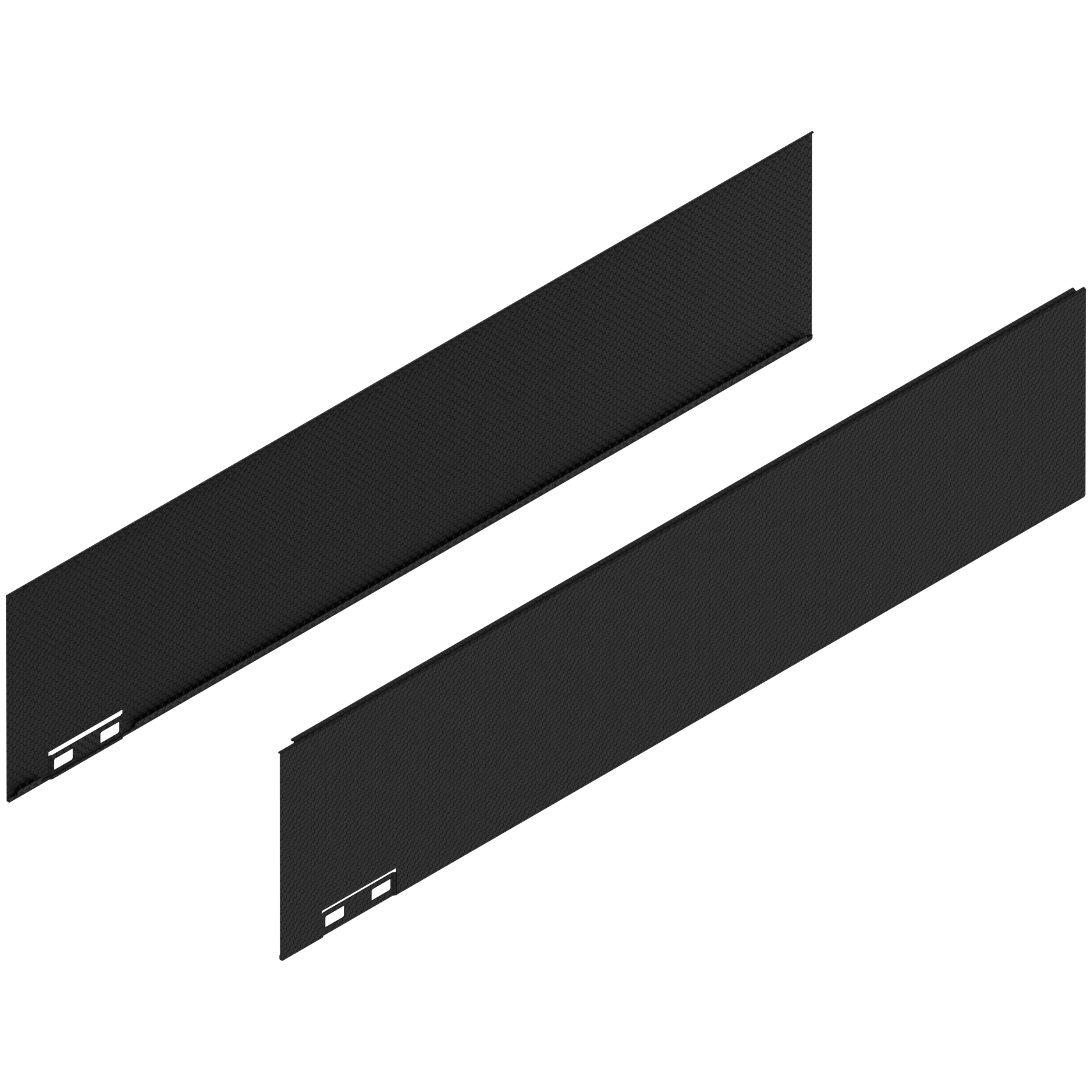 LEGRABOX Element dekoracyjny, wysokość K (128.5 mm), dł.=550 mm, prawy+lewy, czarny carb./carb.look