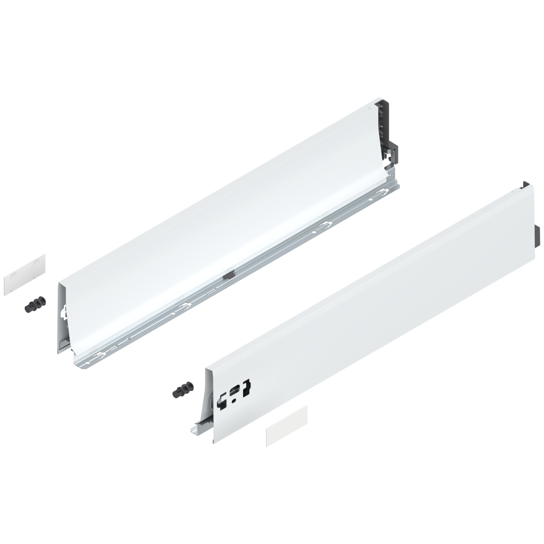 Bok szuflady TANDEMBOX, wysokość K (115 mm), dł.=600 mm, lewy/prawy, do TANDEMBOX antaro , biała