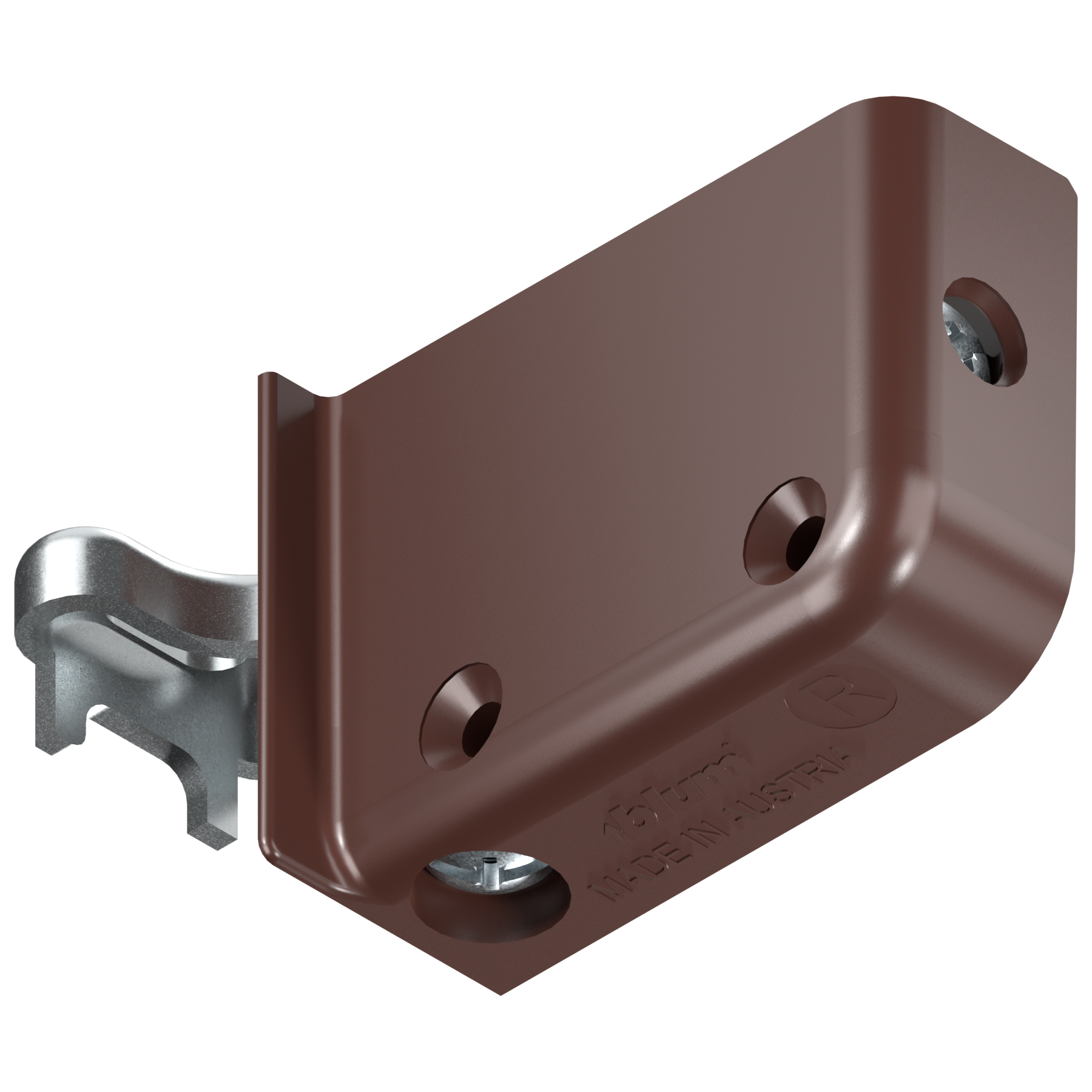 Zawieszki do szafek, prawa, na wkręty, brązowa