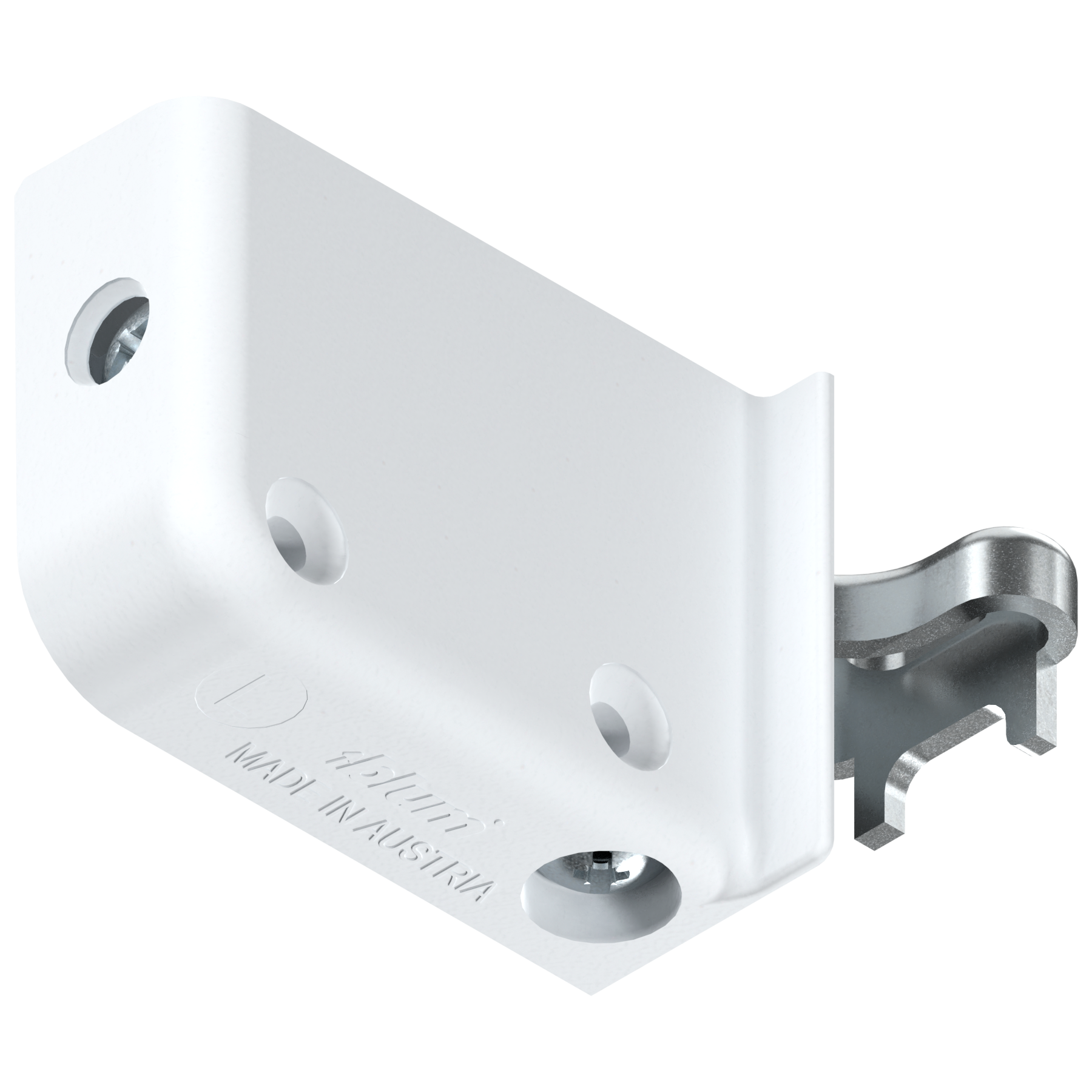 Zawieszki do szafek, lewa, na wkręty, Biała