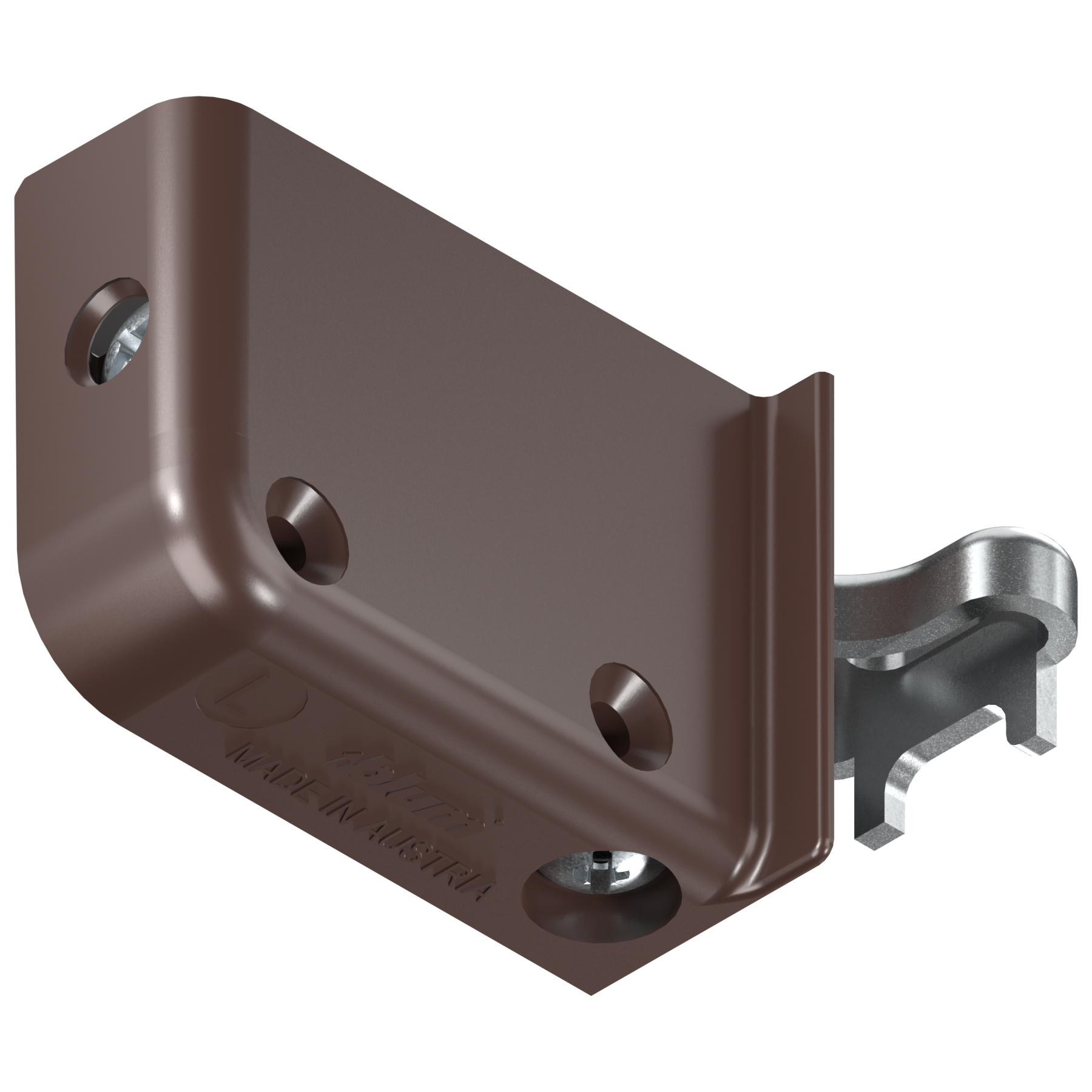 Zawieszki do szafek, lewa, na wkręty, brązowa