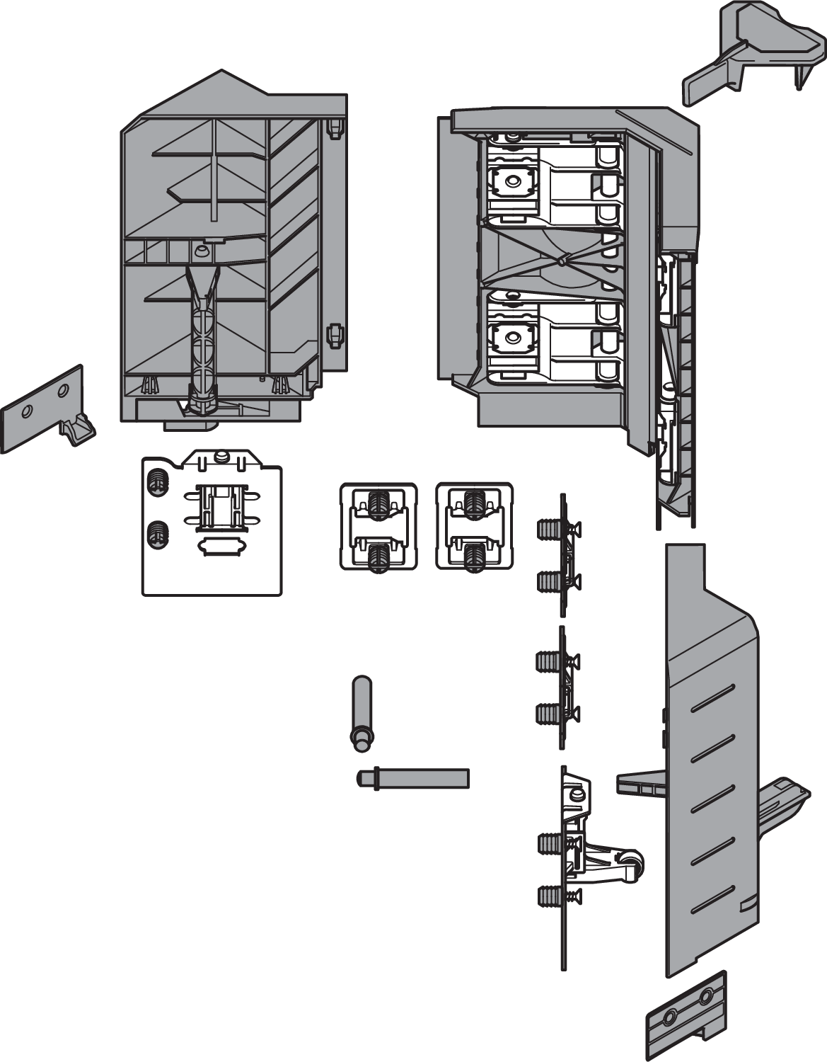SYNCROMOTION Zestaw, Wysokość C, R7037 ciemnoszara