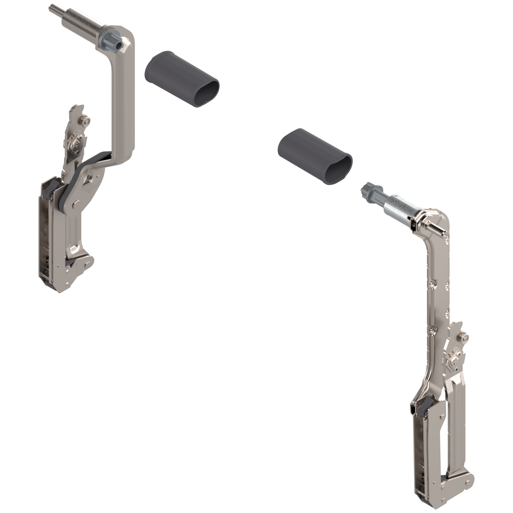 AVENTOS HL do frontów nad korpusem, podnośnik (Zestaw), wys. korpusu=350-399 mm, lewy/prawy, do SERVO-DRIVE, niklowany