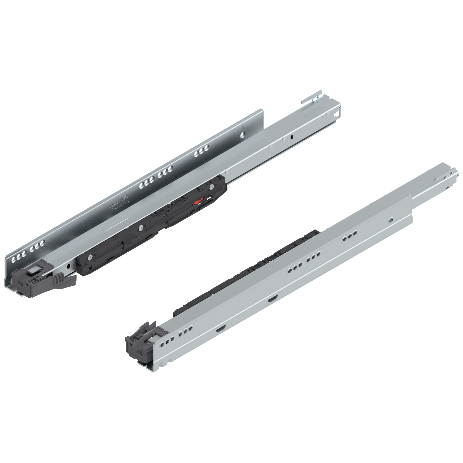 Prowadnica korpusu LEGRABOX z BLUMOTION S, pełny wysuw, 70 kg, dł.=550 mm, lewa/prawa, cynkowana