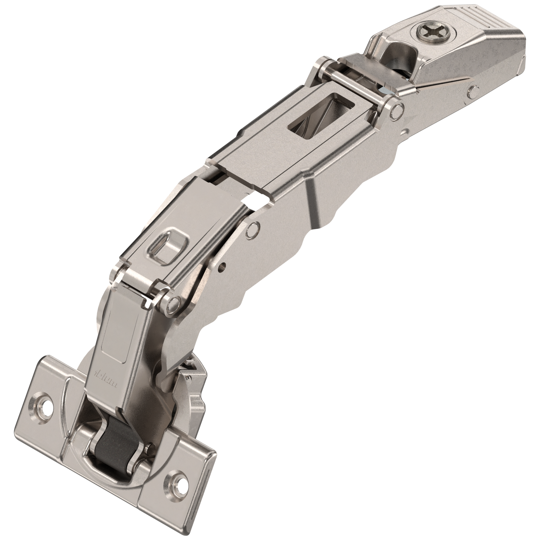 CLIP top Zawias z szerokim kątem otwarcia i zerowym uskokiem 155°, Drzwi nakładane, puszka: na wkręty, niklowany