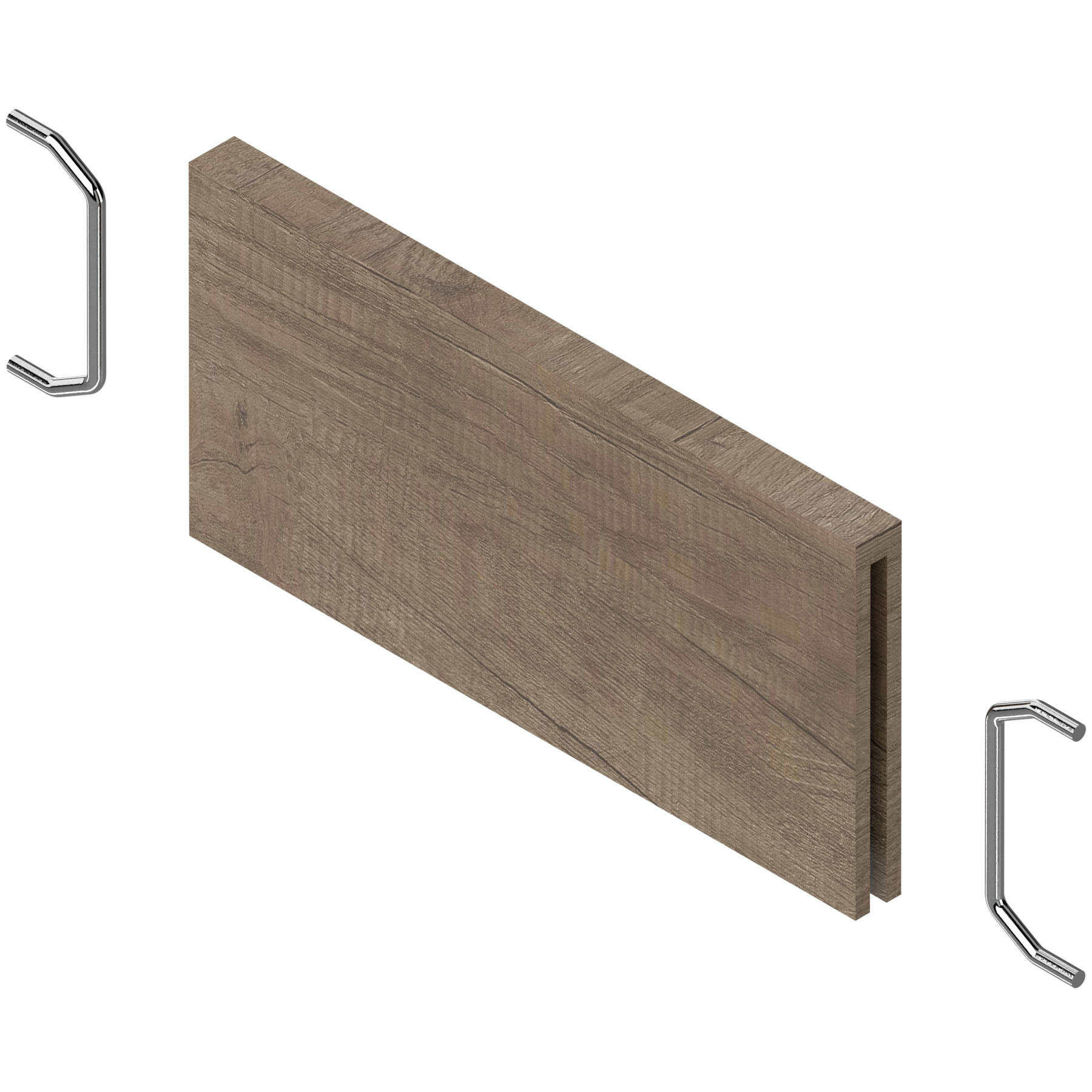 AMBIA-LINE listwa poprzeczna, do LEGRABOX/MERIVOBOX do szuflady standardowej (ZC7SXXXRH1), w opcji drewnopodobnej, Dąb Nebr. szary ST10
