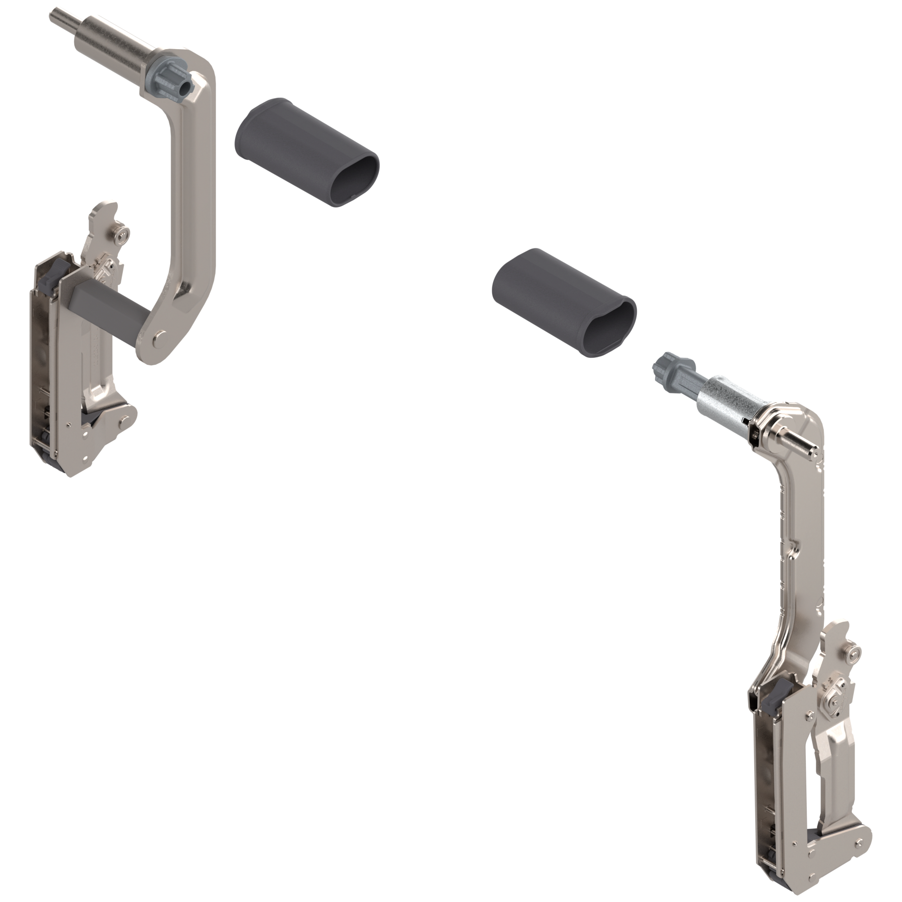 AVENTOS HL do frontów nad korpusem, podnośnik (Zestaw), wys. korpusu=300-349 mm, lewy/prawy, do SERVO-DRIVE, niklowany