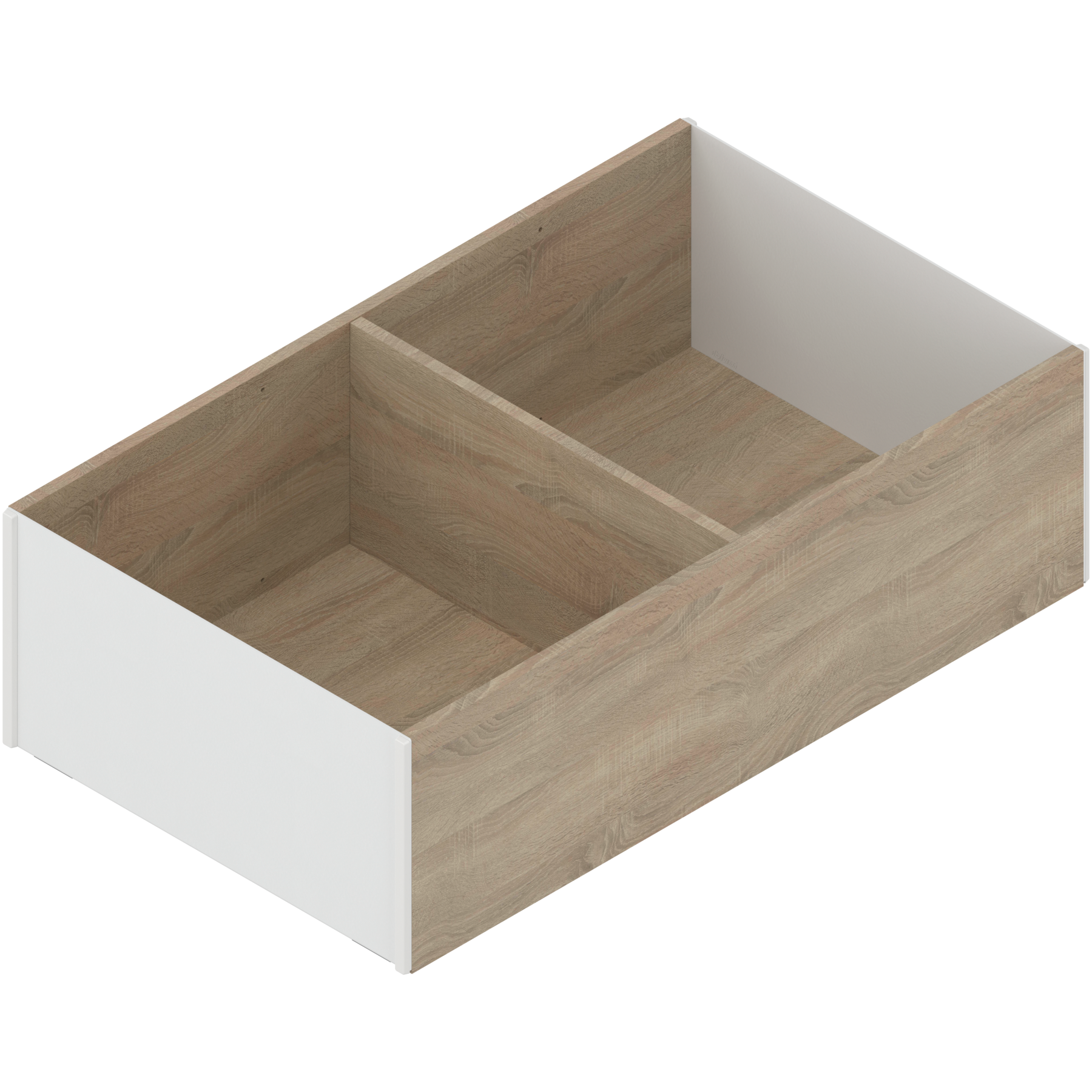 AMBIA-LINE rama, do LEGRABOX/MERIVOBOX szuflady z wysokim frontem, w opcji drewnopodobnej, od dł.=400 mm, szerokość=218 mm, Dąb Bard./jedwab.biały